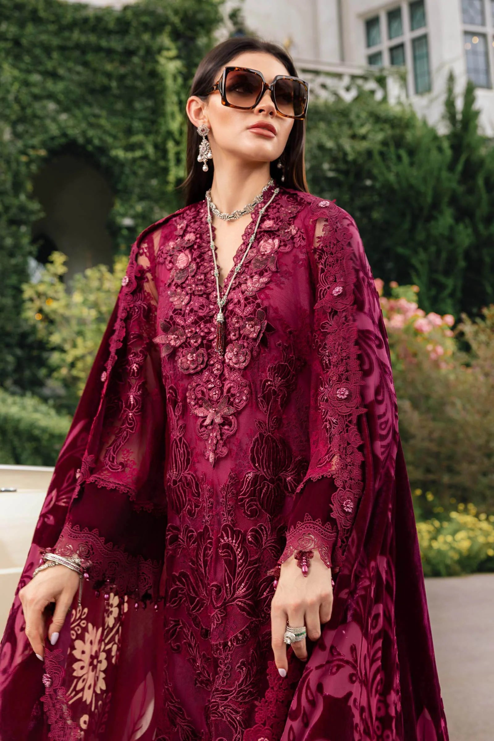 3 Piece Unstitched Embroidered Chantilly Suit