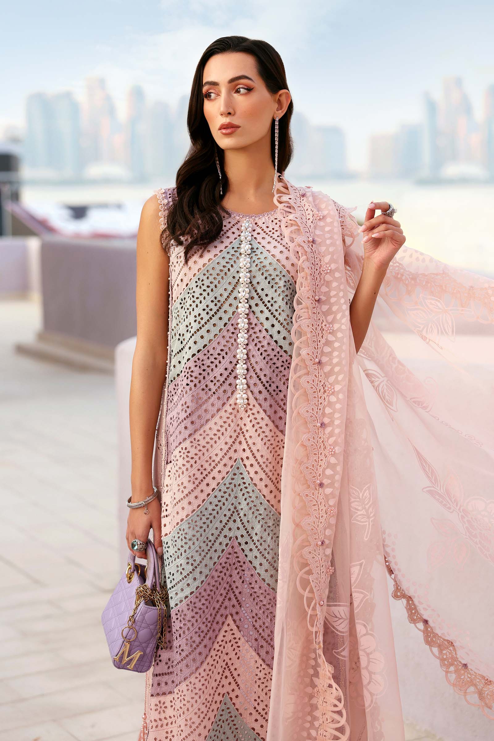3 Piece Unstitched Embroidered Lawn Suit