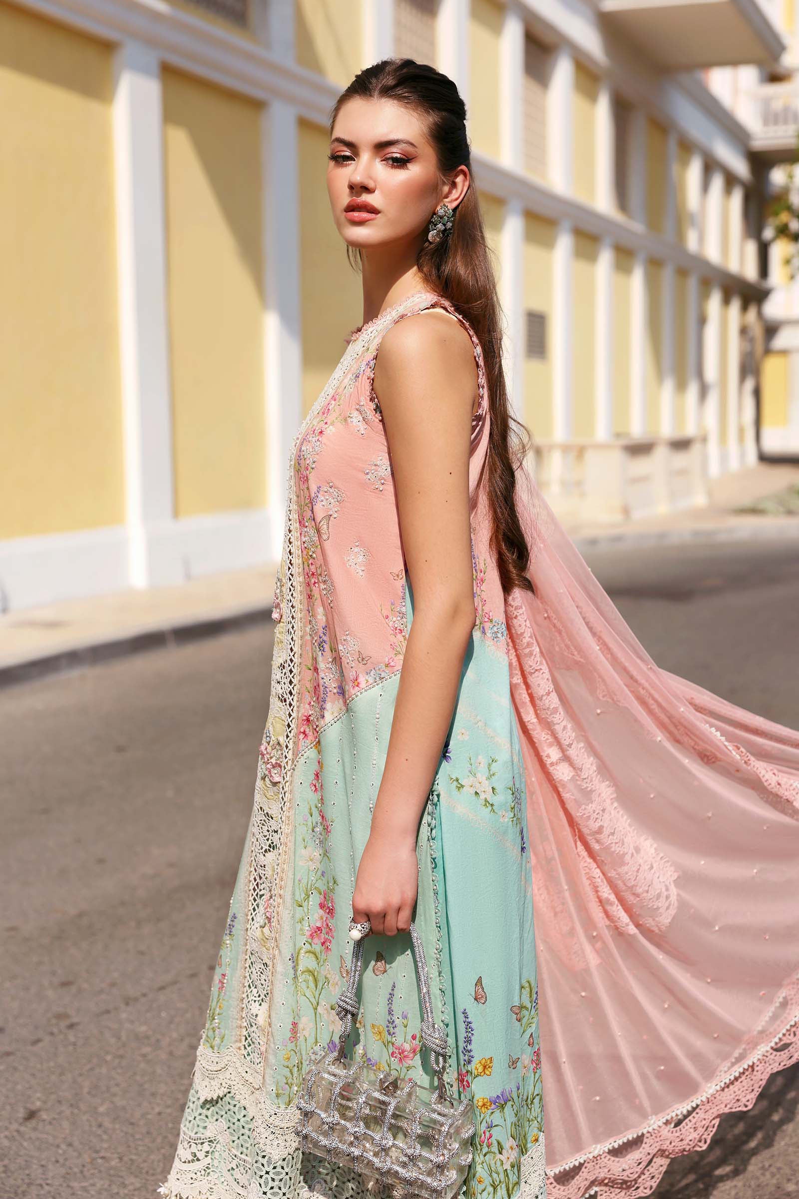 3 Piece Unstitched Embroidered Lawn Suit