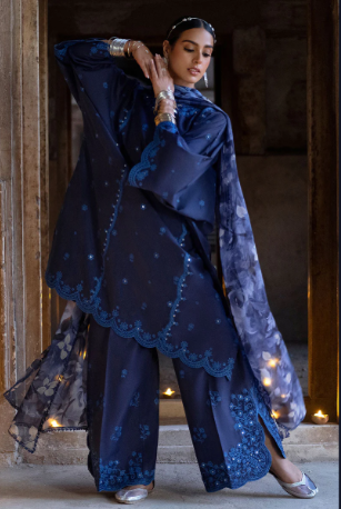 STAR GAZE-3PC EMBROIDERED LAWN SUIT