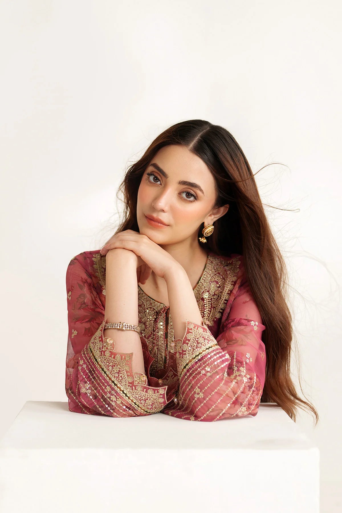 EMBROIDERED CHIFFON UC-3105