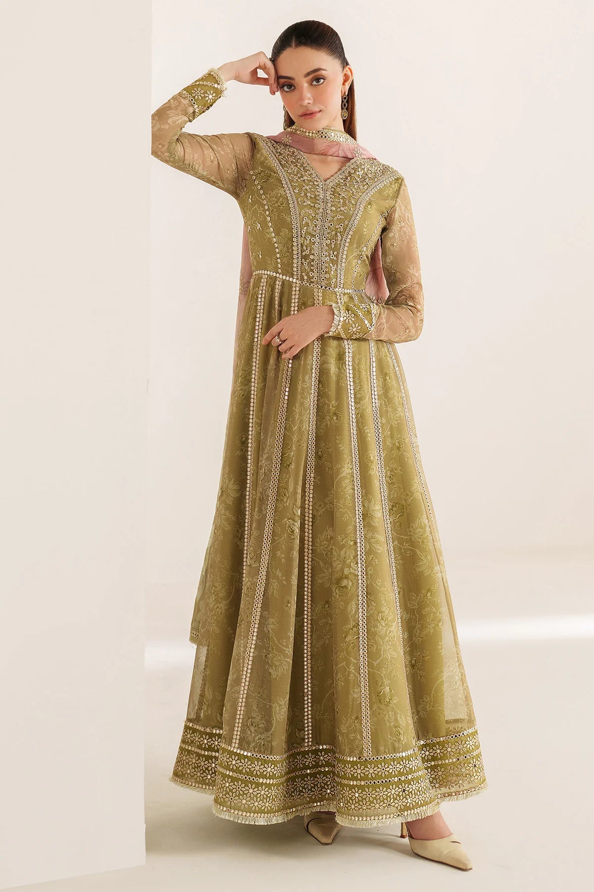 EMBROIDERED CHIFFON UC-3089