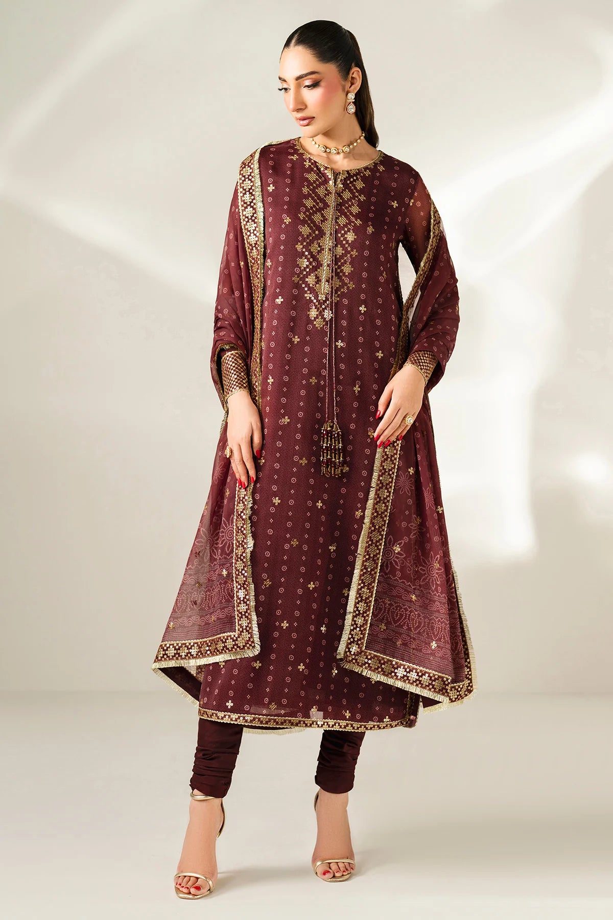 EMBROIDERED CHIFFON UC-3085