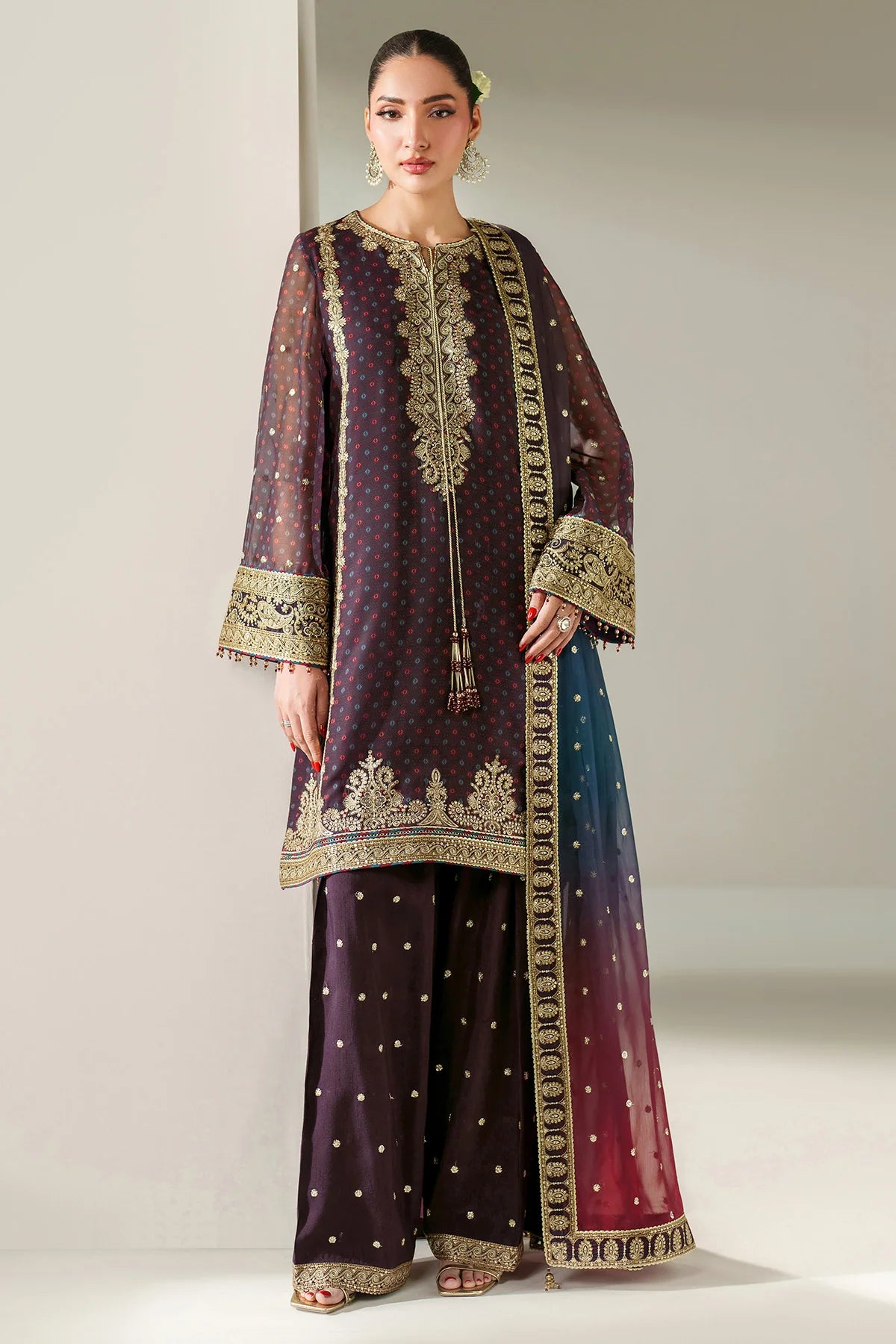 EMBROIDERED CHIFFON UC-3086
