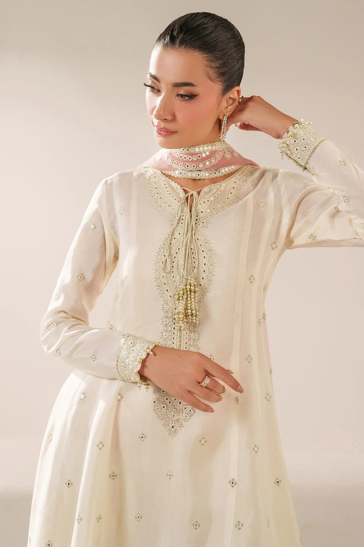 Embroidered Raw Silk UR-7059