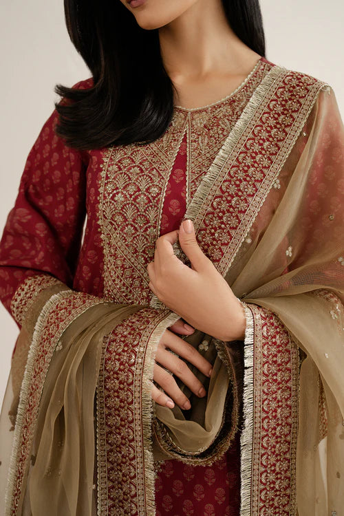 Embroidered Raw Silk UR-7057