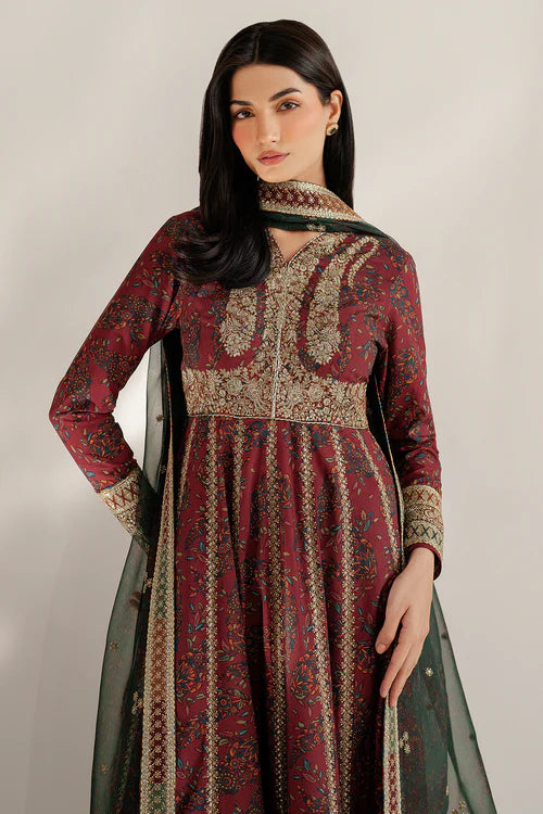 Embroidered Raw Silk UR-7055
