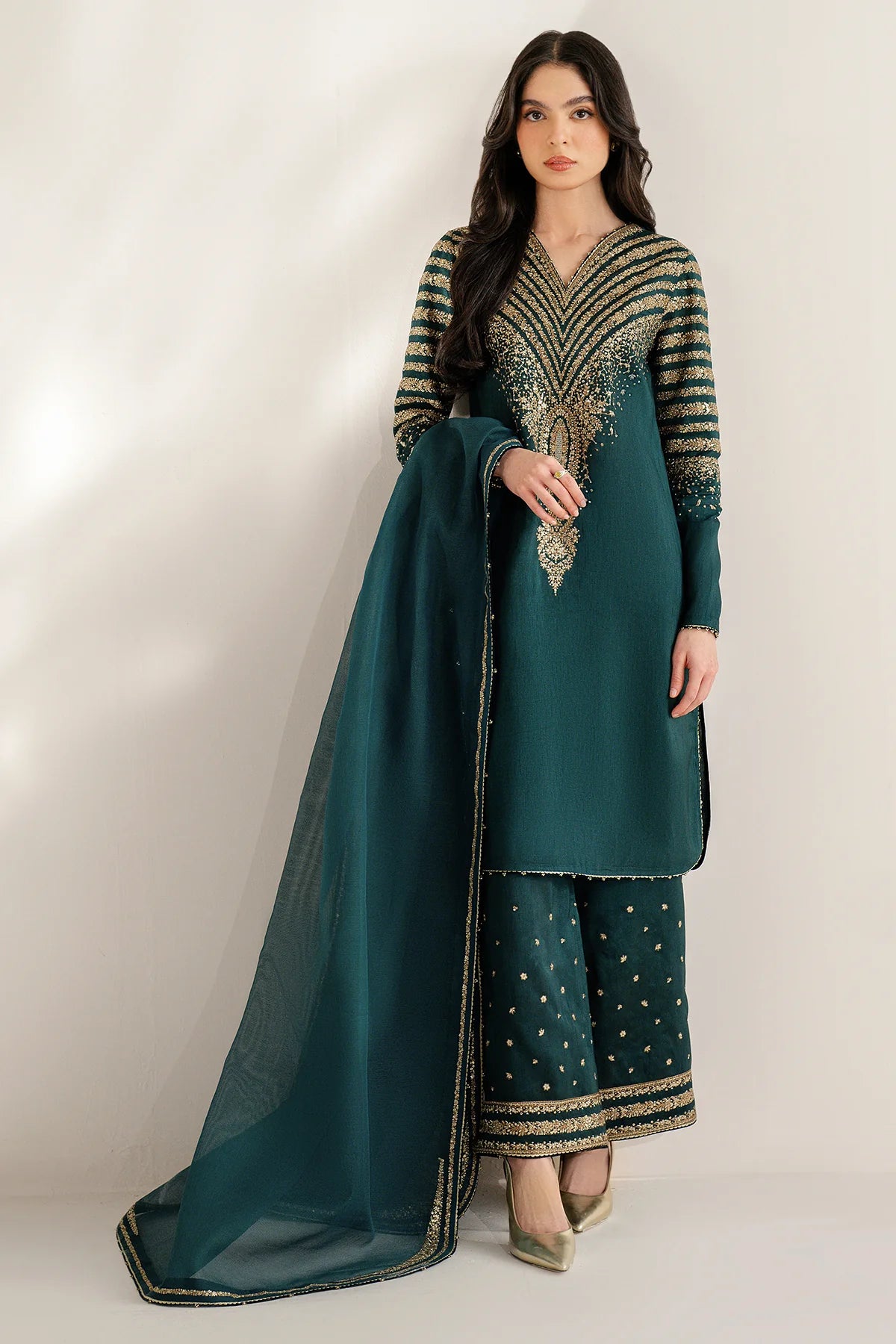Embroidered Raw Silk UR-7056