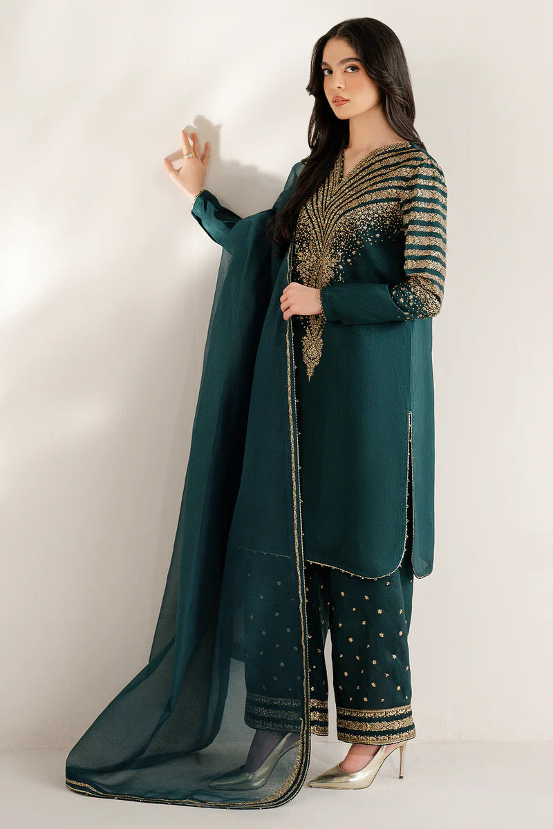 Embroidered Raw Silk UR-7056