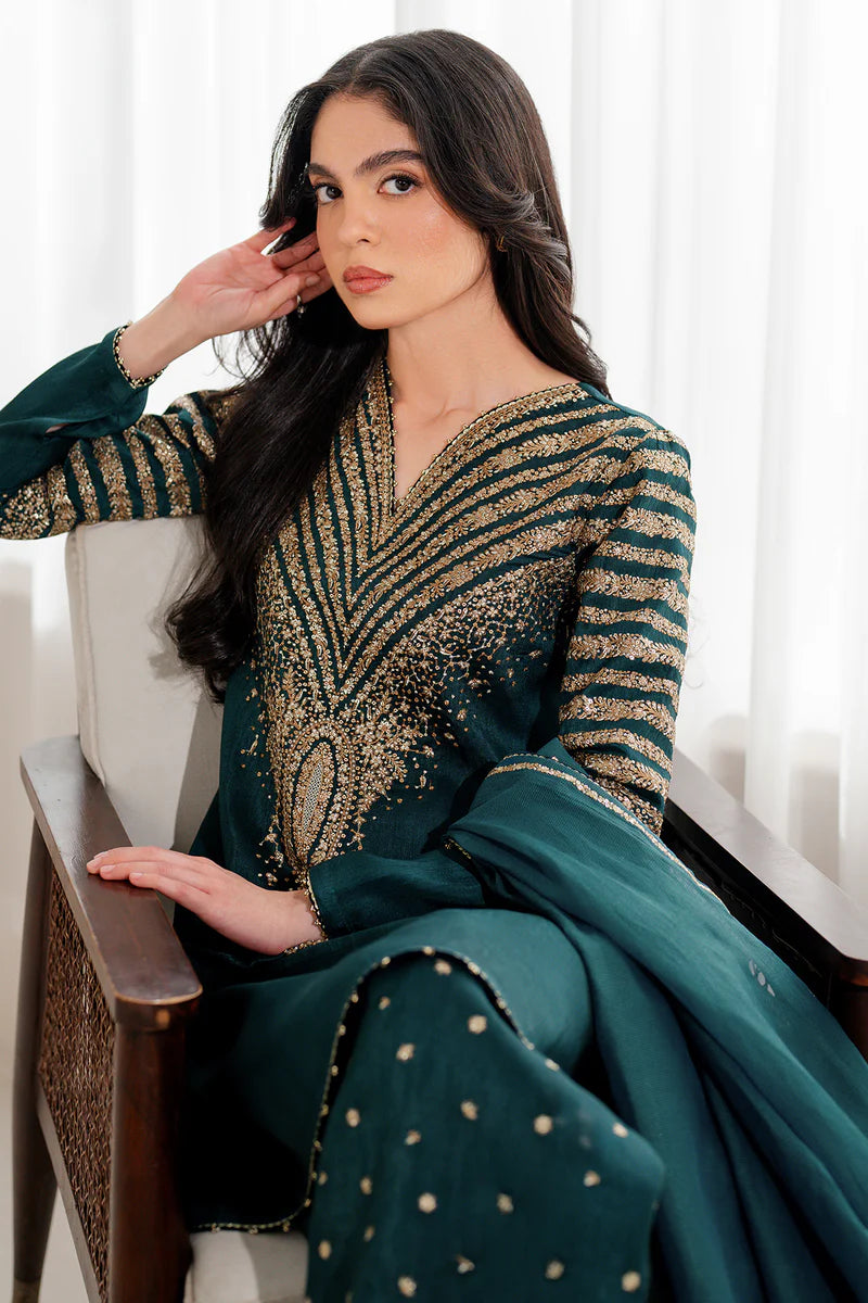 Embroidered Raw Silk UR-7056