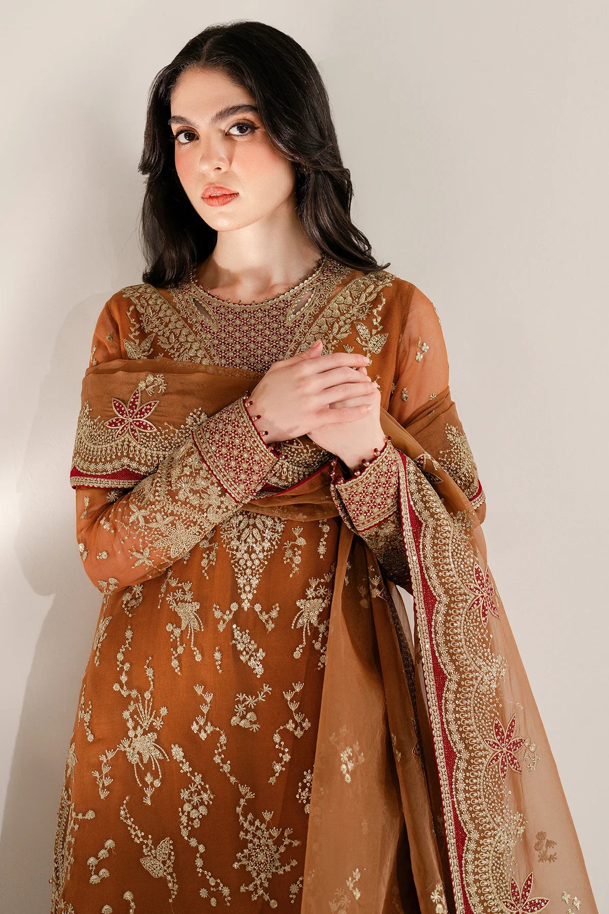 EMBROIDERED CHIFFON UC-3077