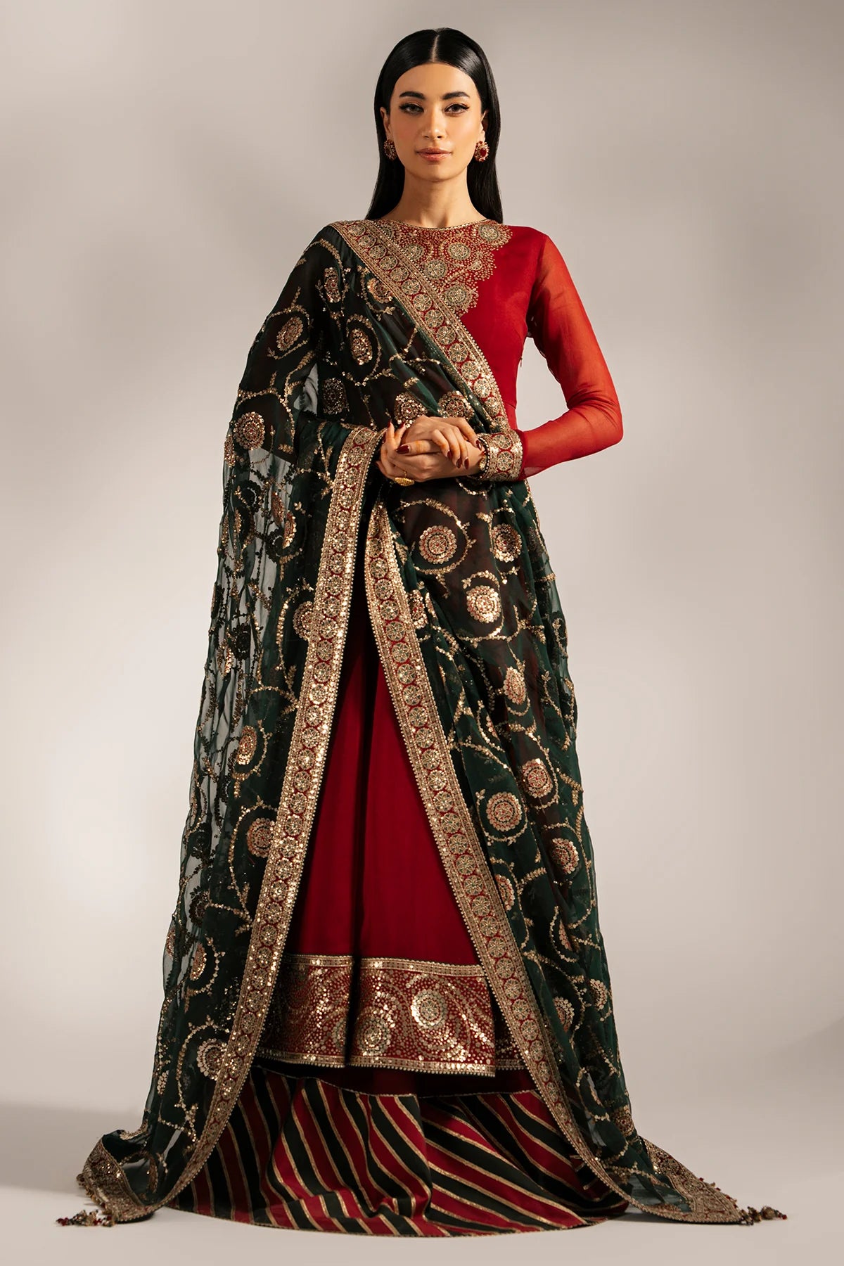 EMBROIDERED CHIFFON UC-3074