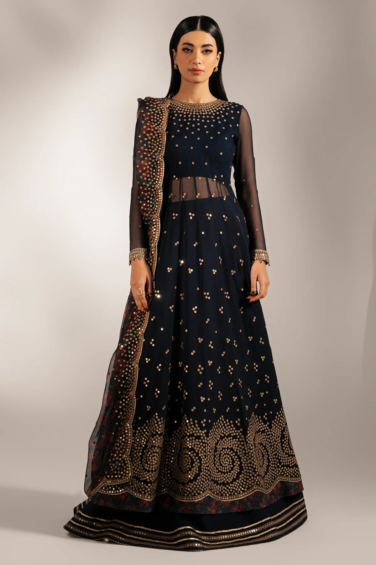 EMBROIDERED CHIFFON UC-3073