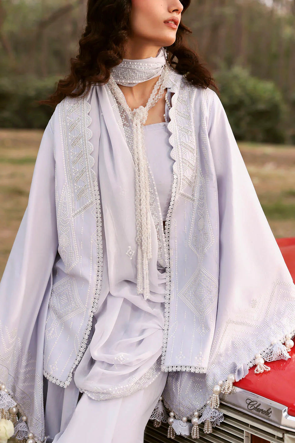 3 Piece Embroidered Lawn Suit With Embroidered Chiffon Dupatta KD-62007