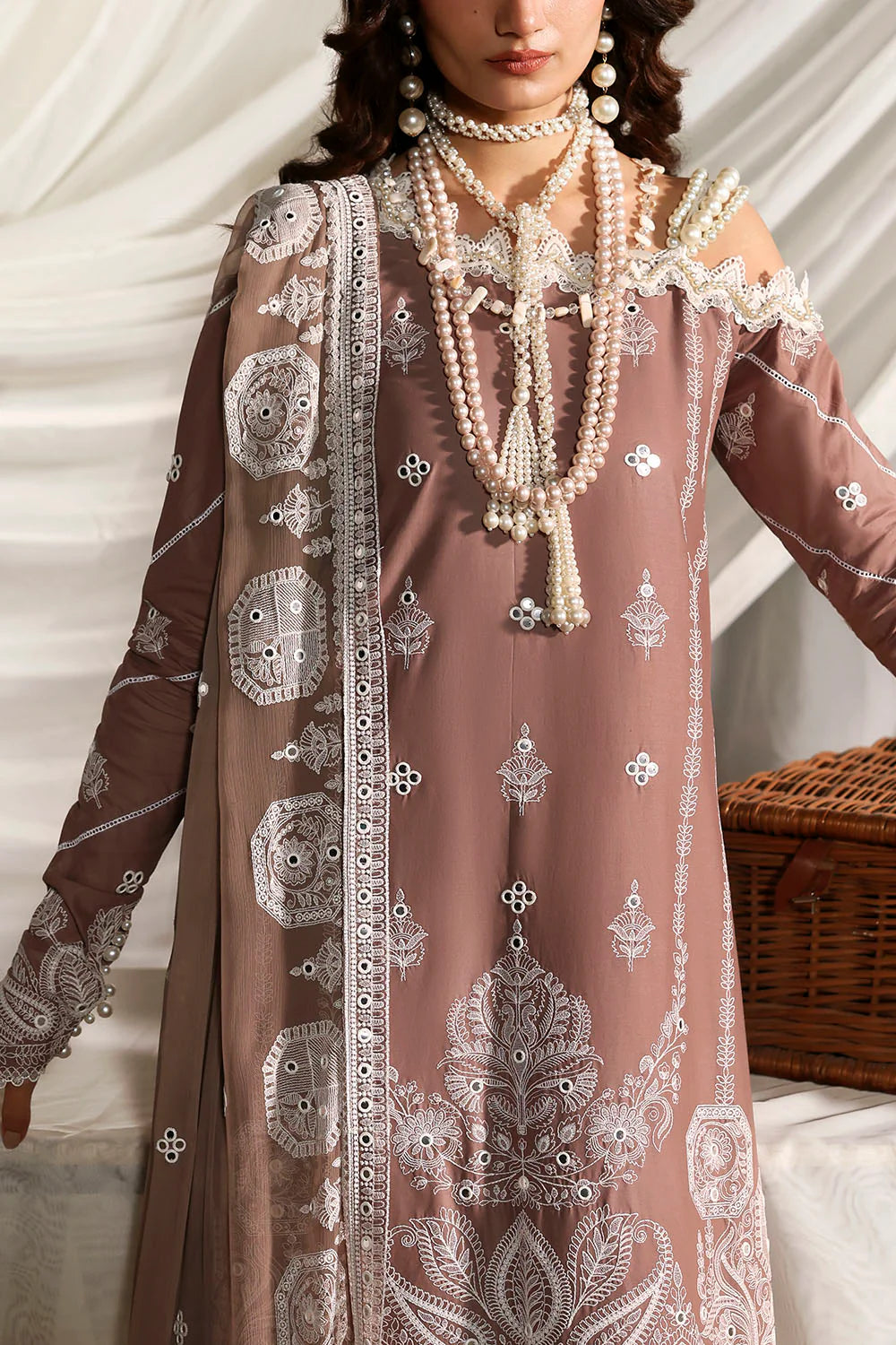 3 Piece Sequins Embroidered Lawn Suit With Chiffon Dupatta PM-62021