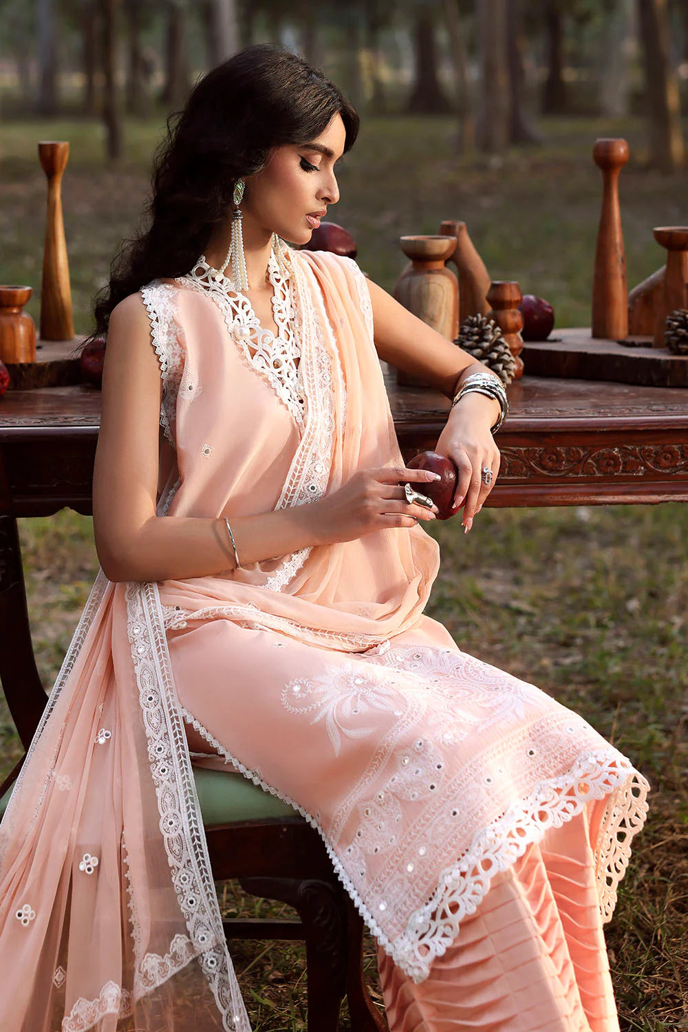 3 Piece Sequins Embroidered Lawn Suit With Chiffon Dupatta PM-62022