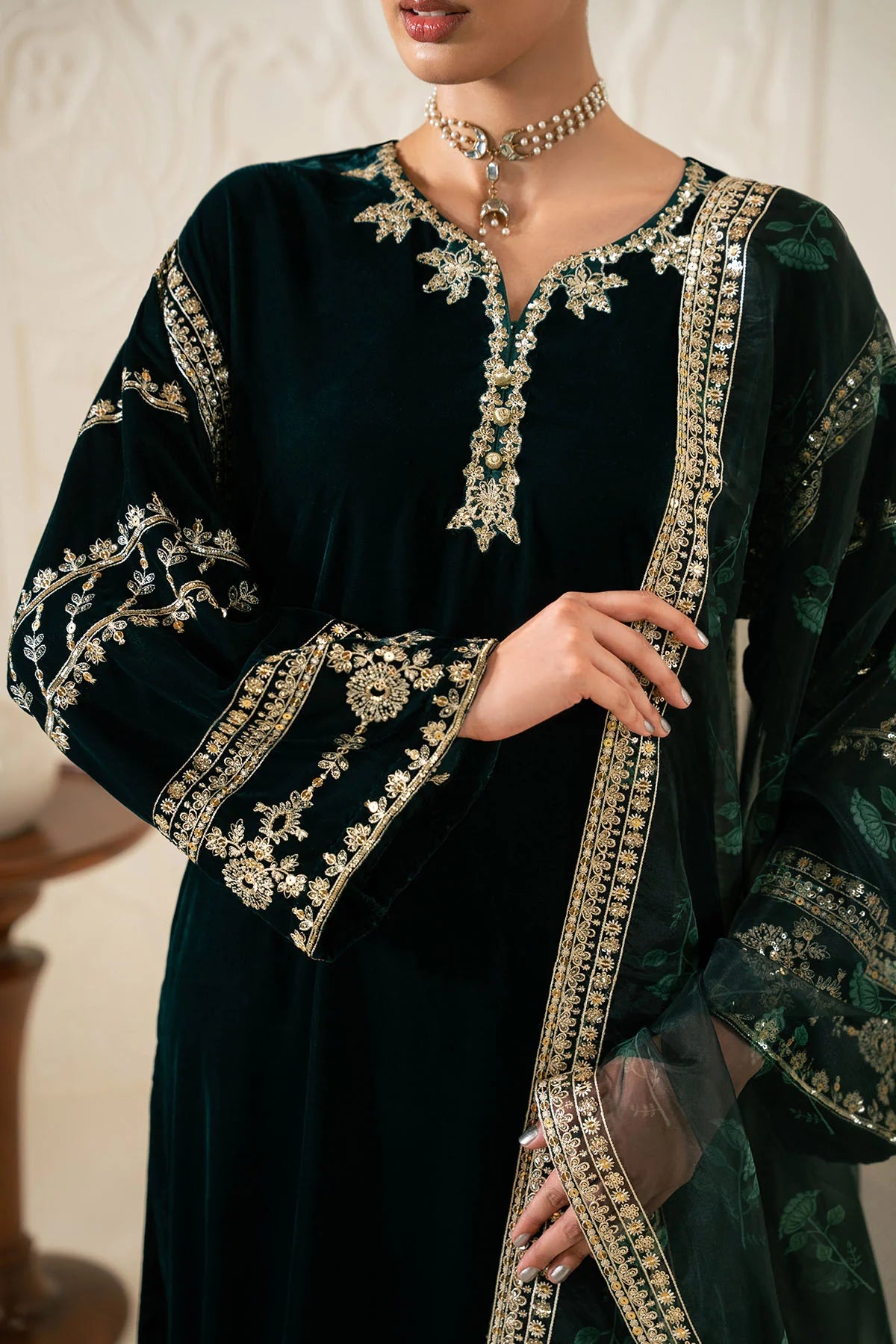 CELESTIAL SPARK-3PC VELVET EMBROIDERED PRET