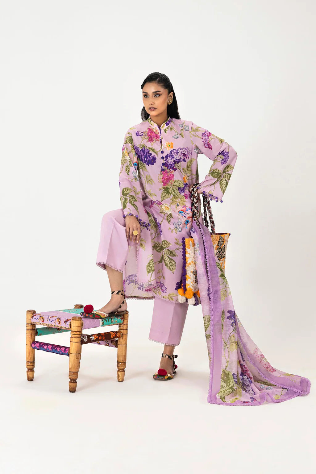 Unstitched Mahay Lawn 3 Piece Suit