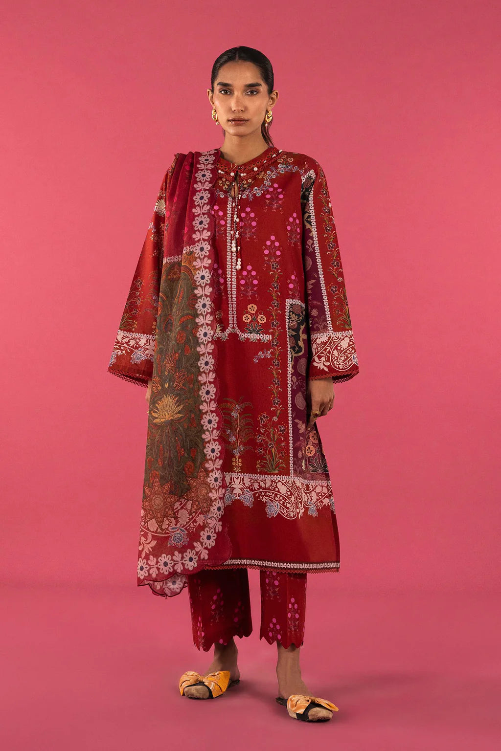 Unstitched 3 Piece Lawn Suit