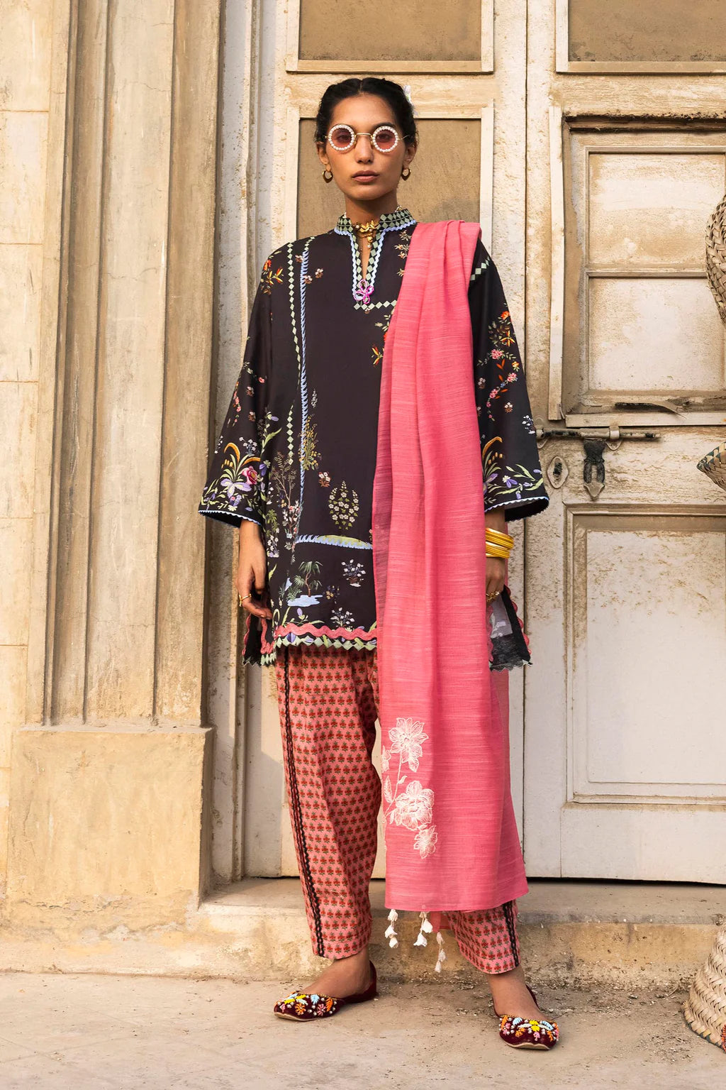 Unstitched 3 Piece Lawn Suit