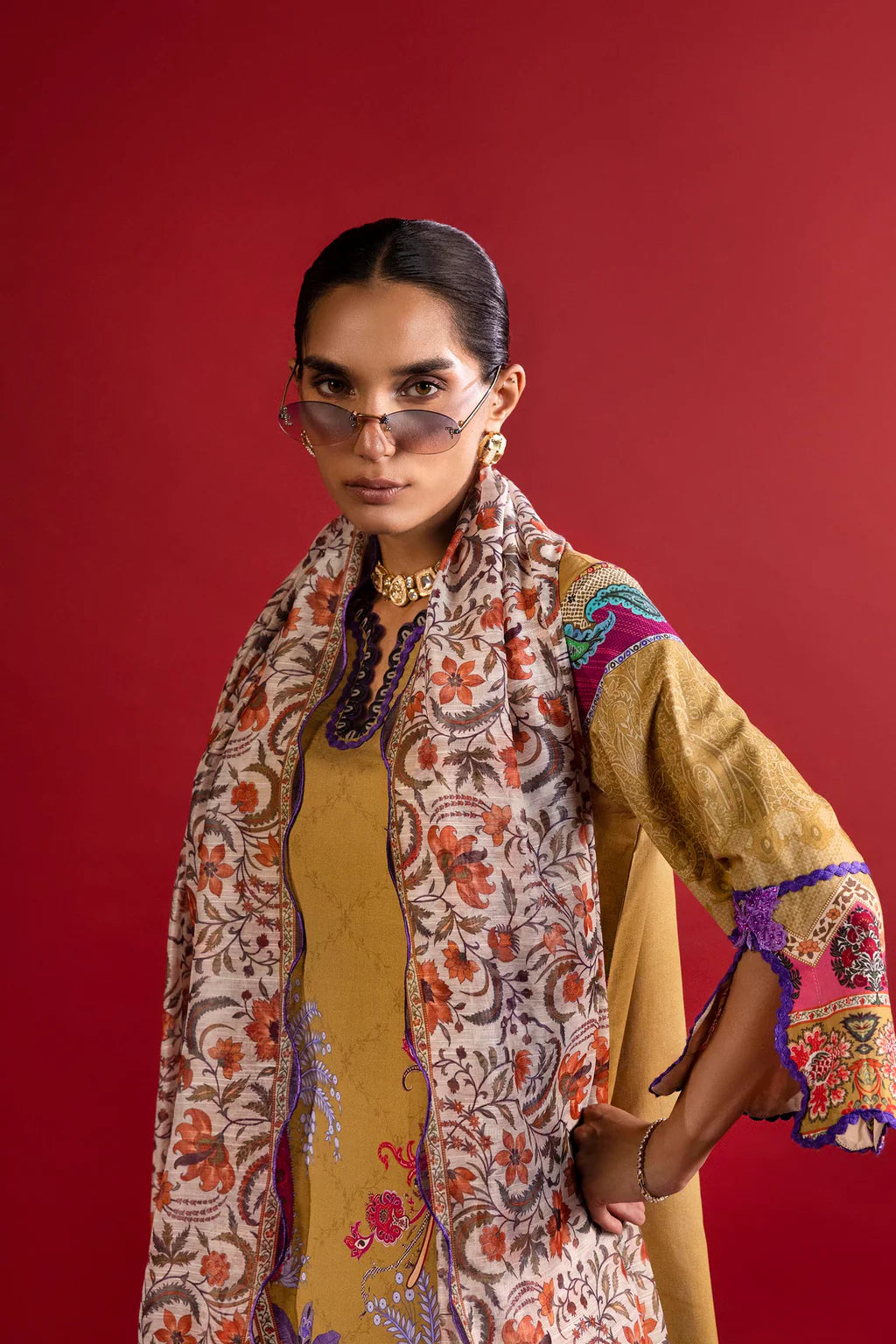 Unstitched 3 Piece Lawn Suit