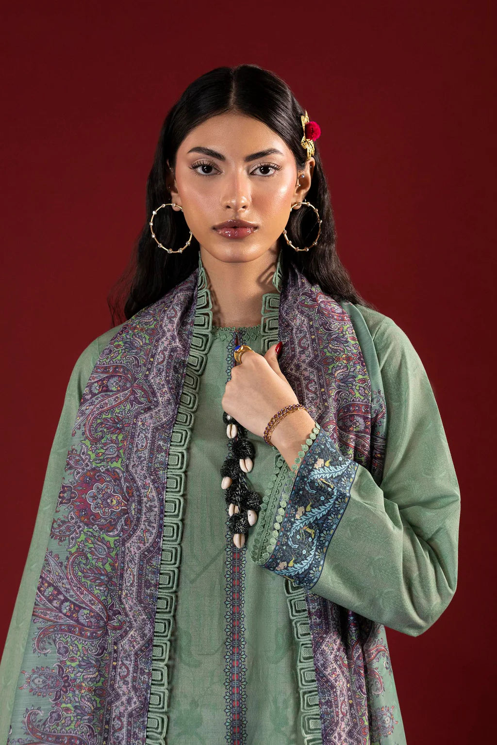 Unstitched Printed 3 Piece Lawn Suit
