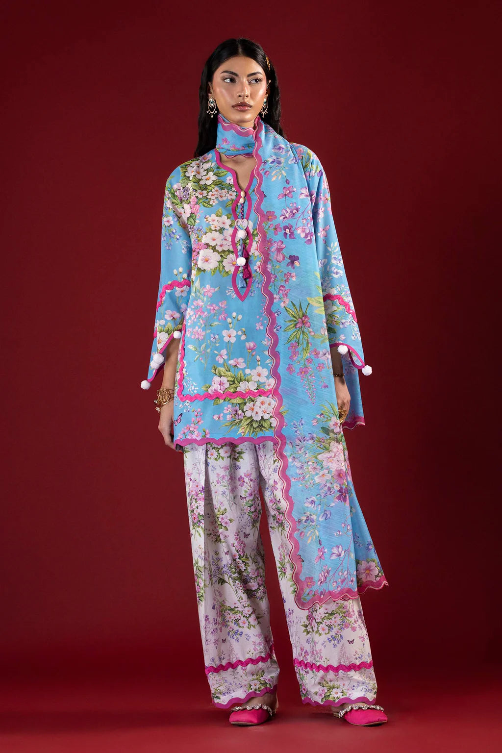 Unstitched Printed 3 Piece Lawn Suit