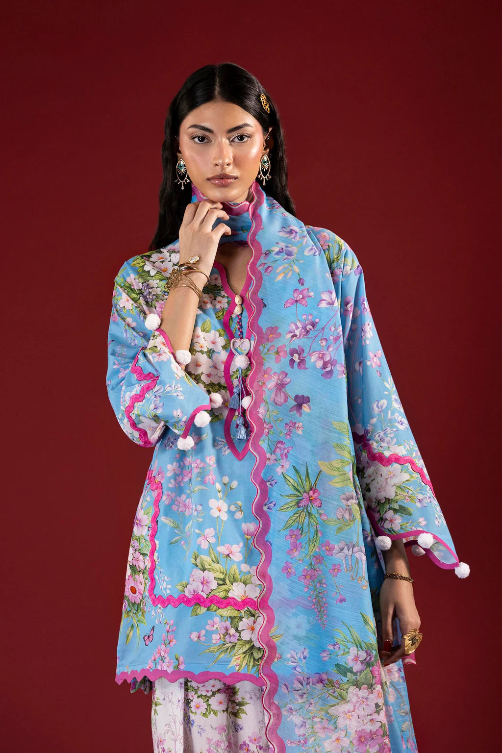 Unstitched Printed 3 Piece Lawn Suit