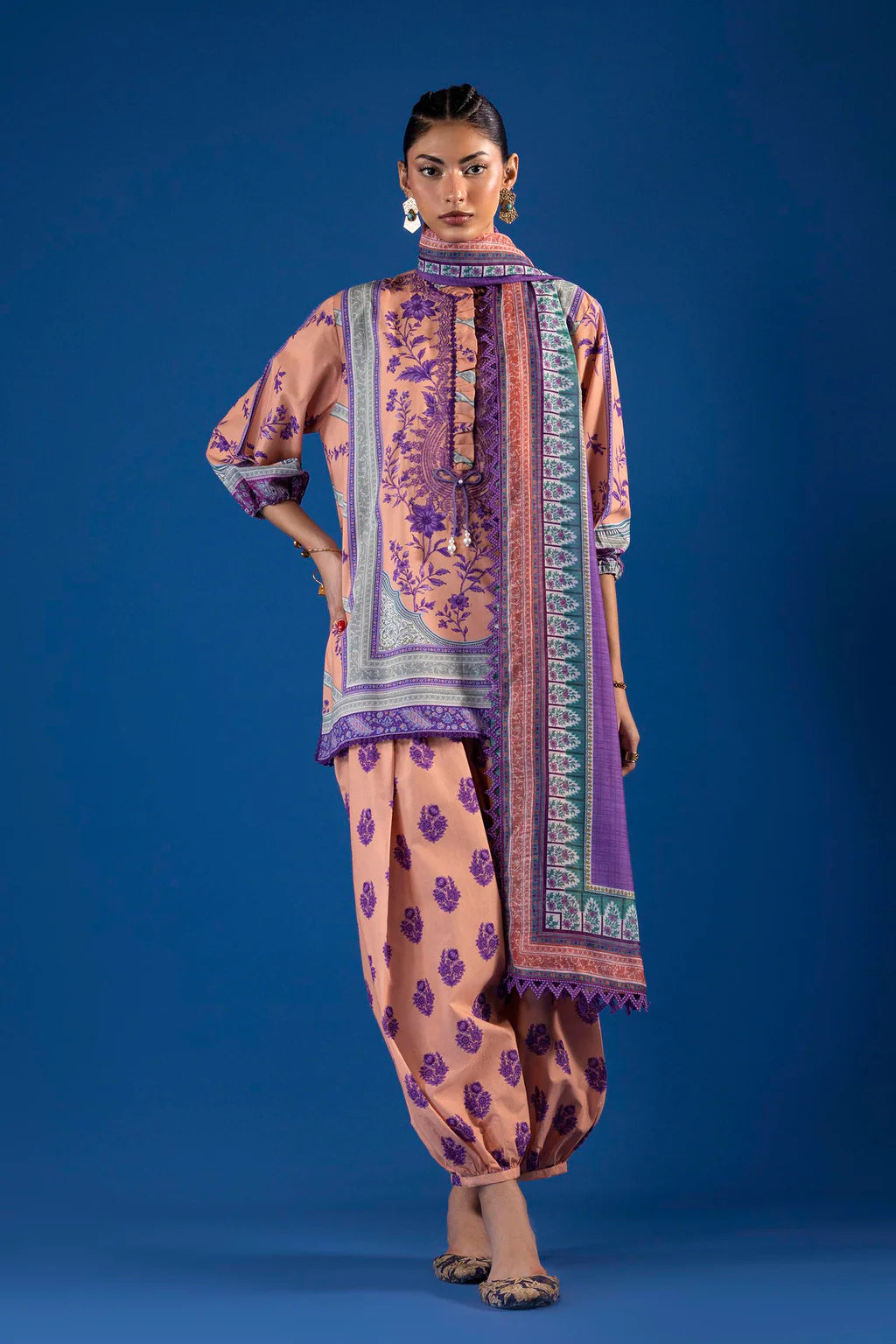 Unstitched Printed 3 Piece Lawn Suit