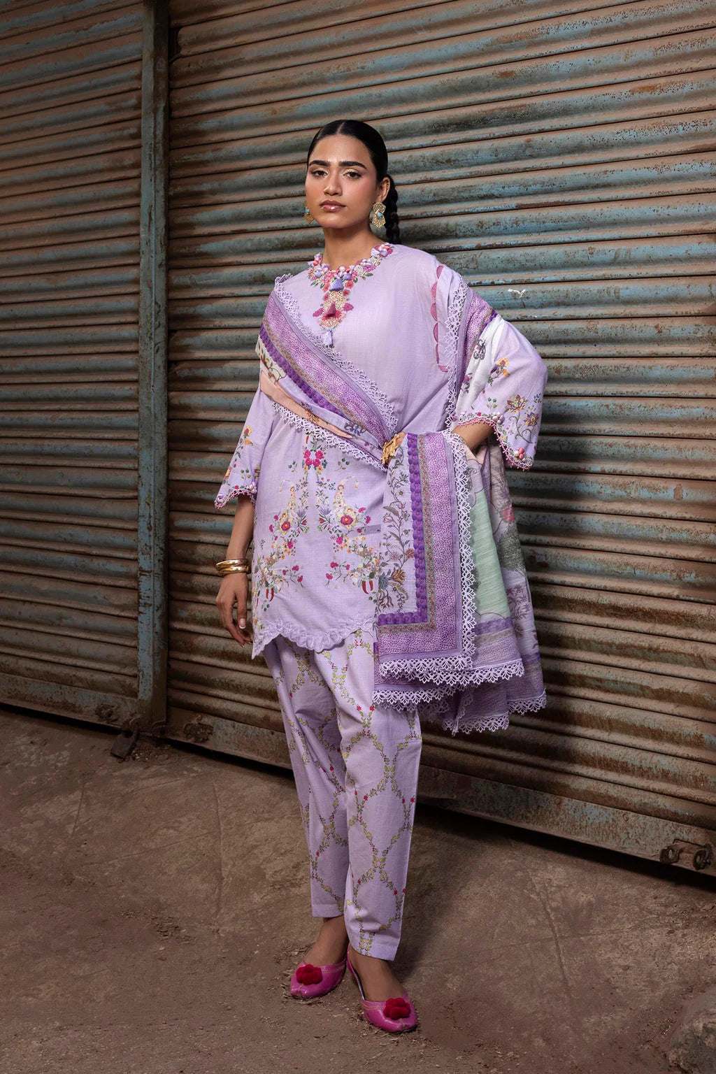 Unstitched Printed 3 Piece Lawn Suit