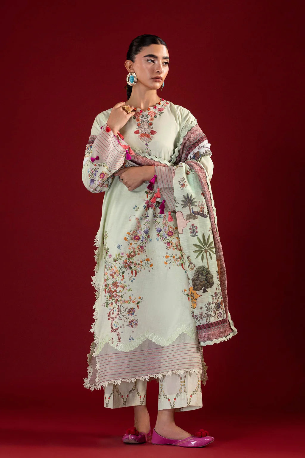 Unstitched Printed 3 Piece Lawn Suit