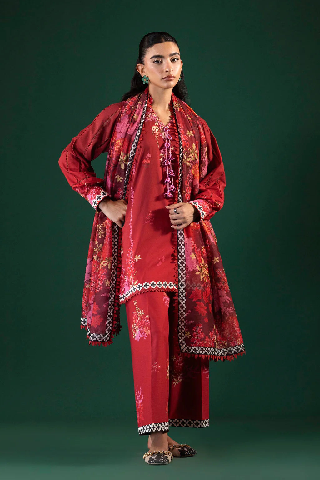 Unstitched Printed 3 Piece Lawn Suit
