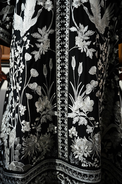 BLACK LUXURY EMBROIDERED KARANDI SET - SOLD OUT