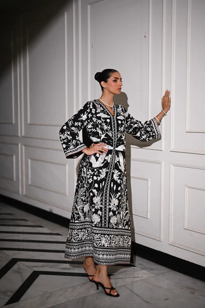 BLACK LUXURY EMBROIDERED KARANDI SET - SOLD OUT