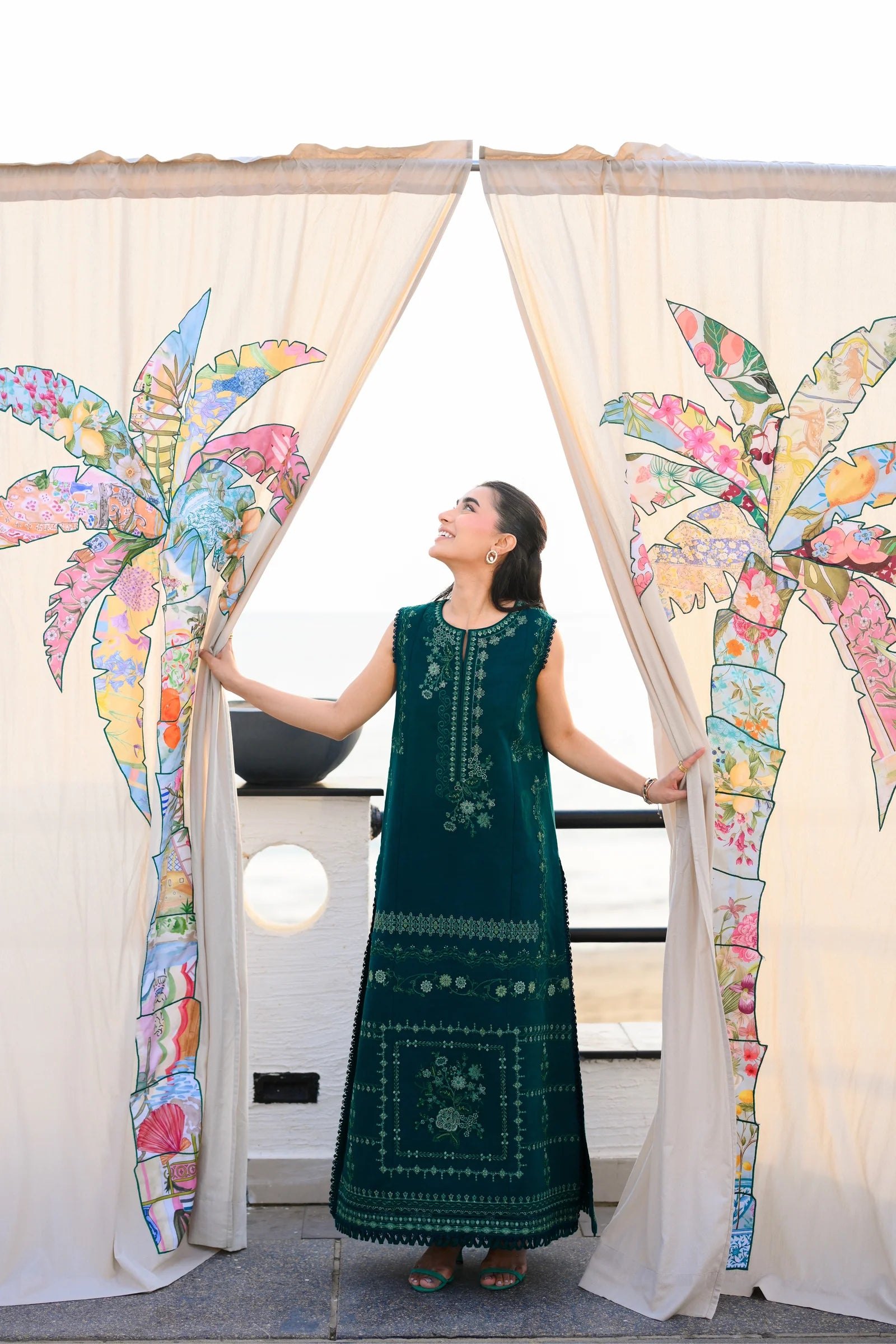 EMERALD GREEN LUXURY EMBROIDERED LAWN (NEL-26603) LUXURY LAWN X EID 2026