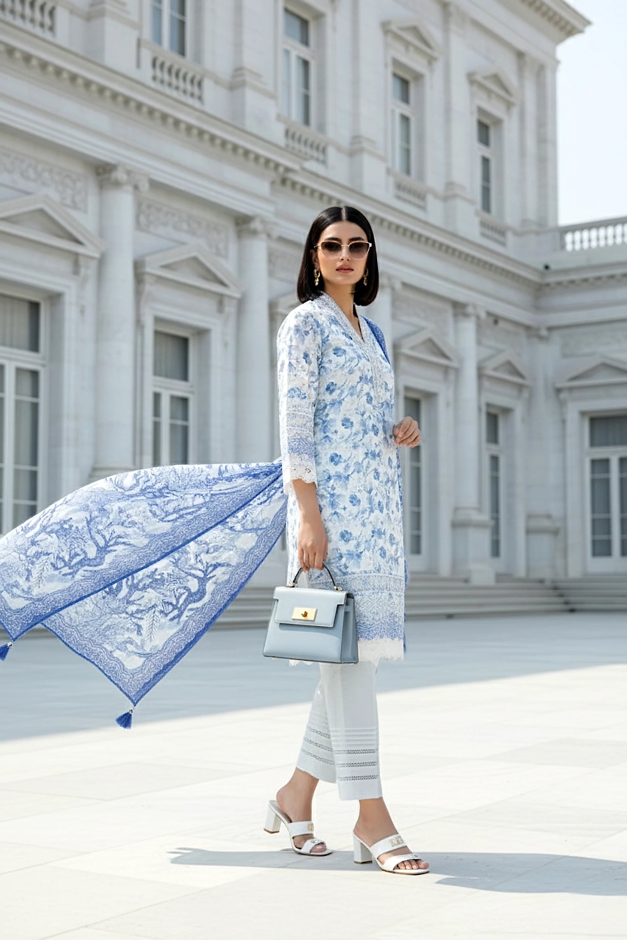 03 PIECE UNSTITCHED EMBROIDERED WITH PRINTED LAWN DUPATTA KOMAL LAWN