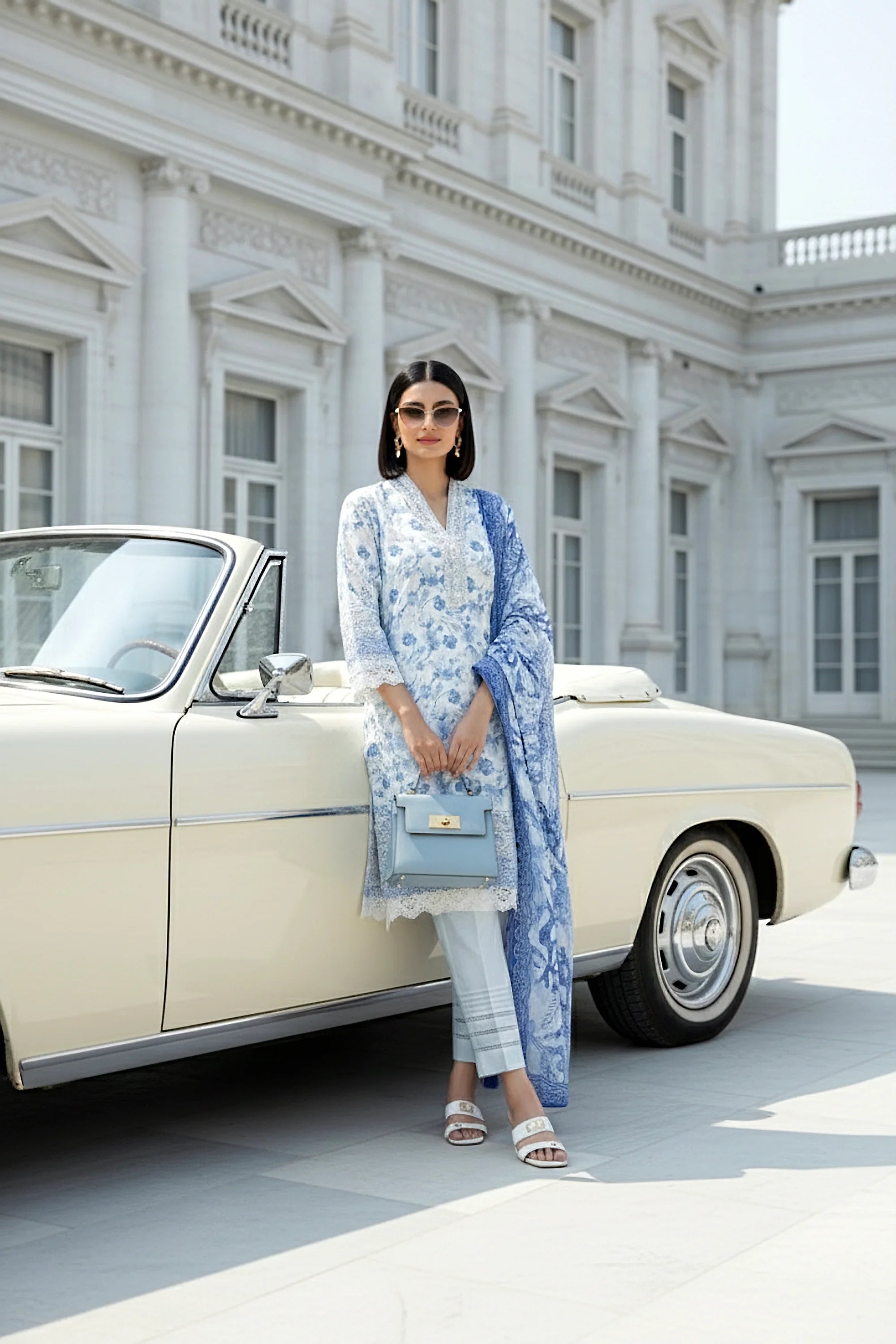 03 PIECE UNSTITCHED EMBROIDERED WITH PRINTED LAWN DUPATTA KOMAL LAWN