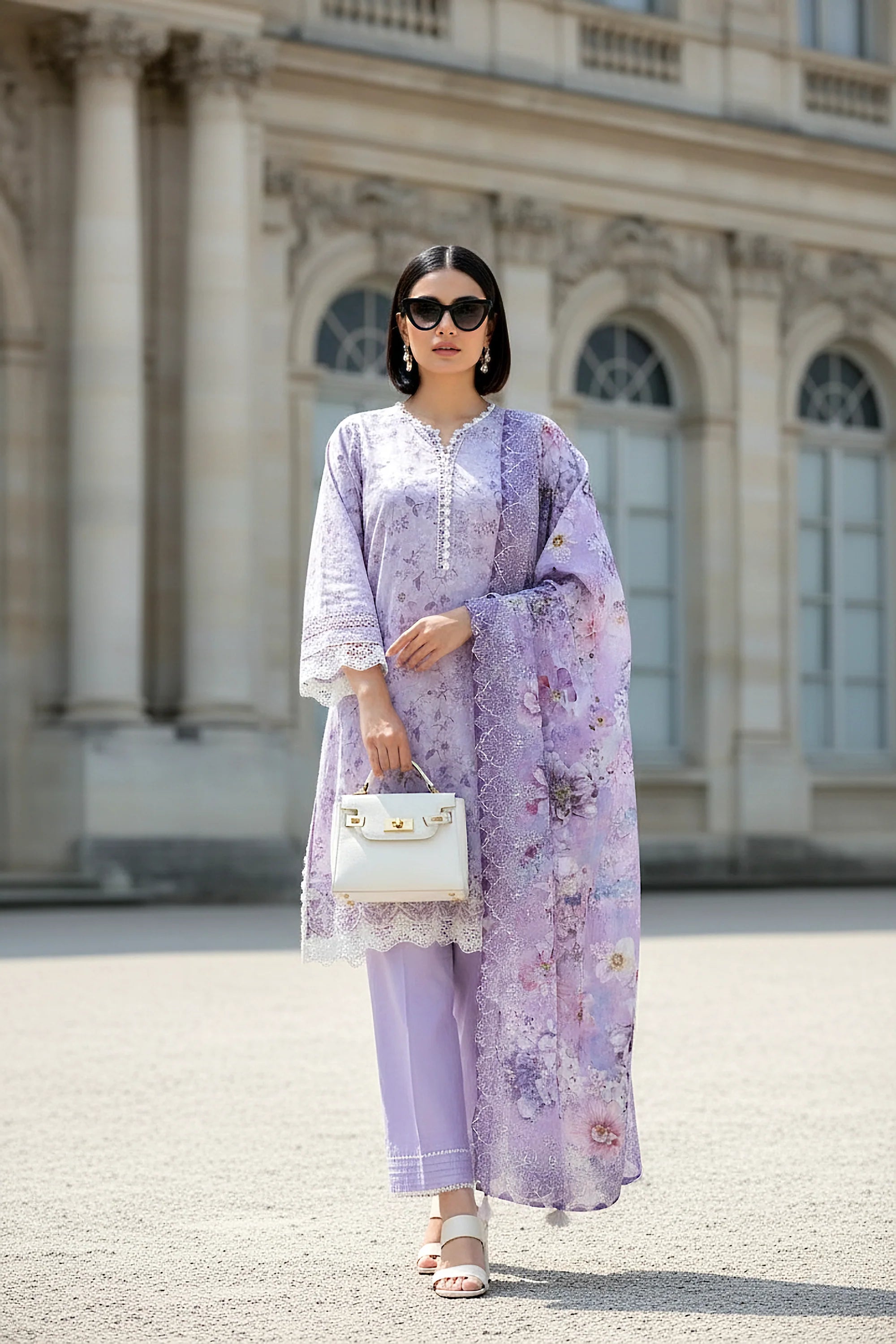 03 PIECE UNSTITCHED EMBROIDERED WITH PRINTED LAWN DUPATTA KOMAL LAWN