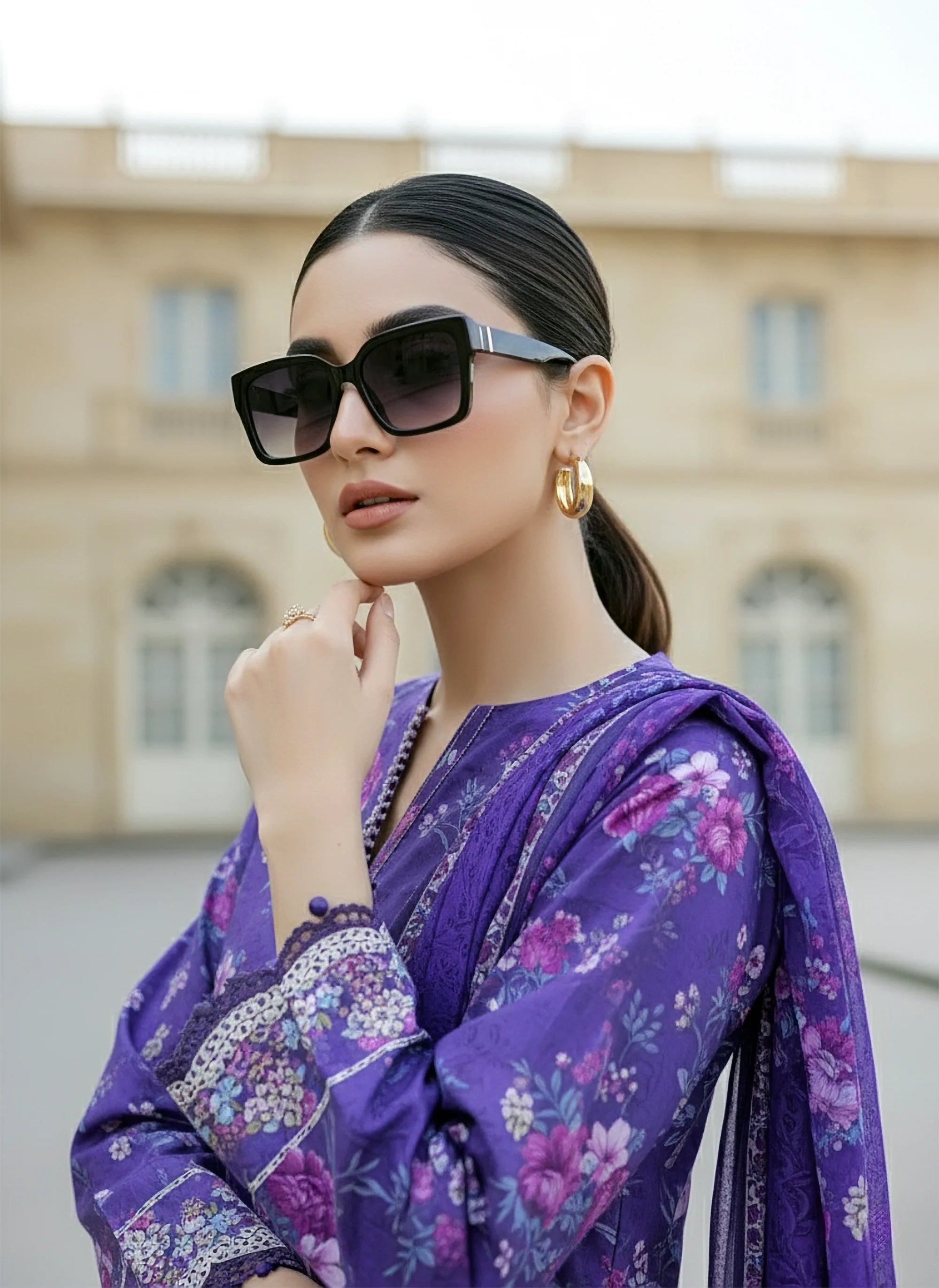 03 PIECE UNSTITCHED EMBROIDERED WITH PRINTED LAWN DUPATTA KOMAL LAWN