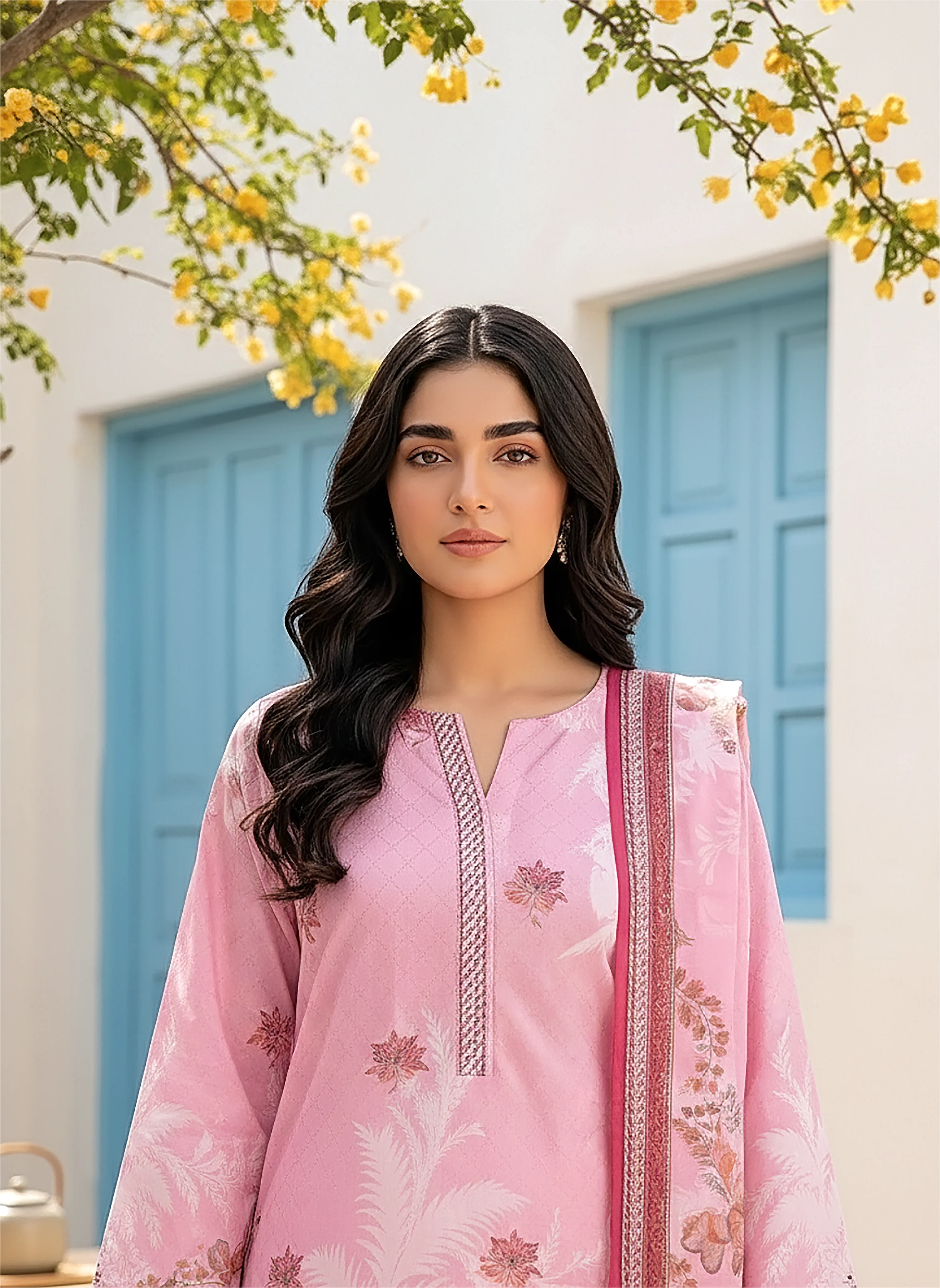 03 PIECE UNSTITCHED PRINTED LAWN