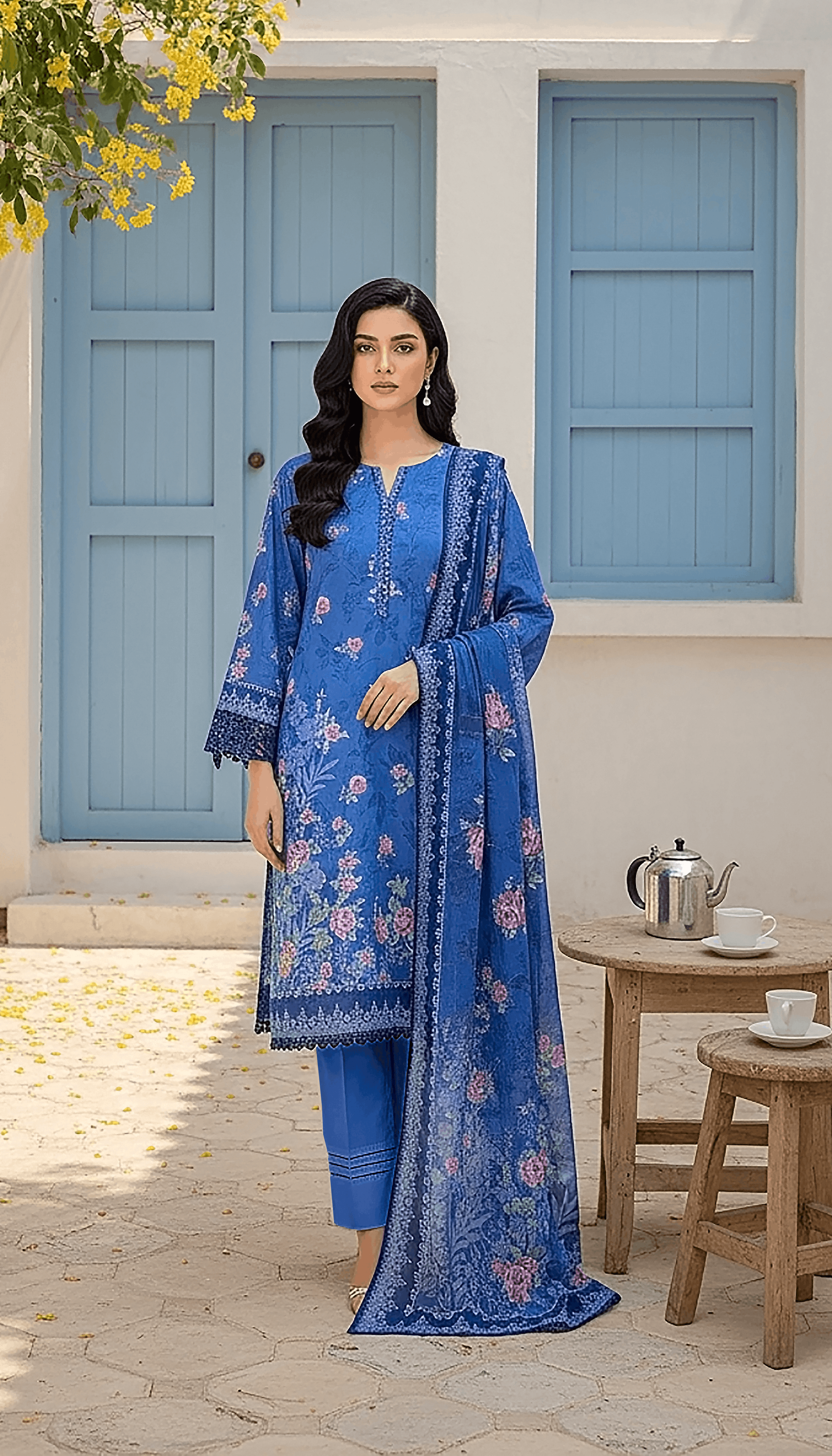 03 PIECE UNSTITCHED PRINTED LAWN