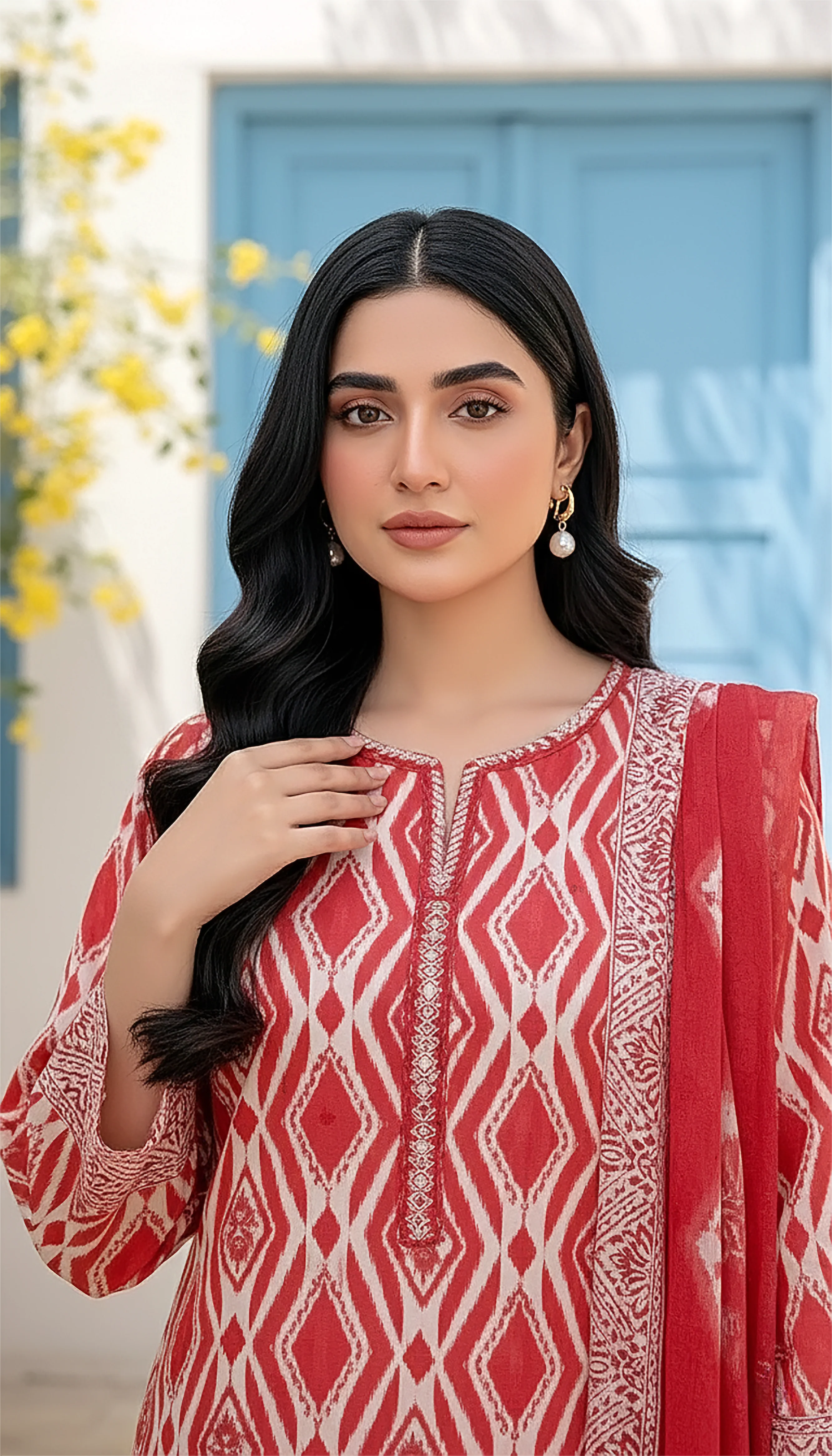 03 PIECE UNSTITCHED PRINTED LAWN