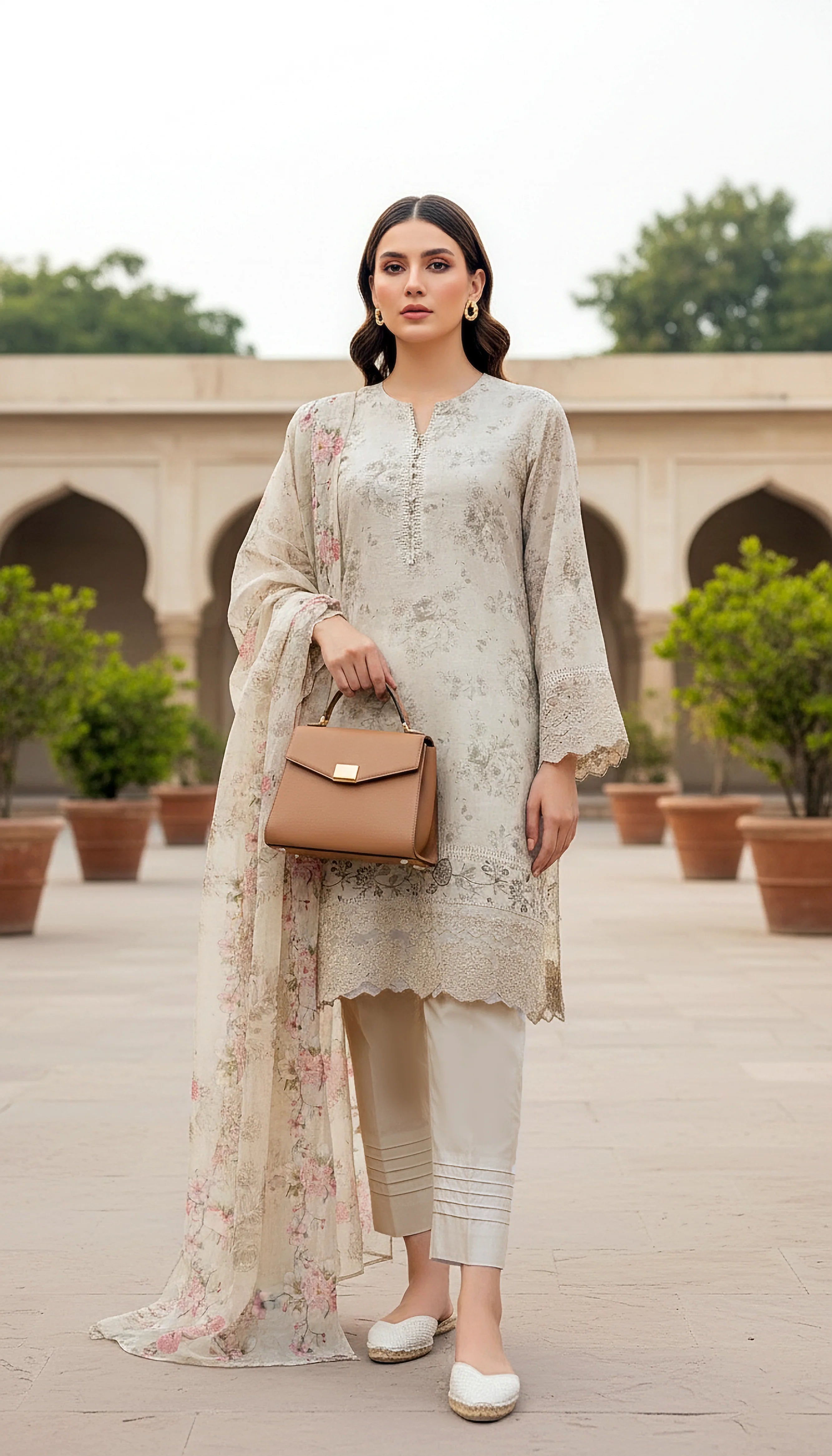 03 PIECE UNSTITCHED PRINTED EMBROIDERED KOMAL LAWN