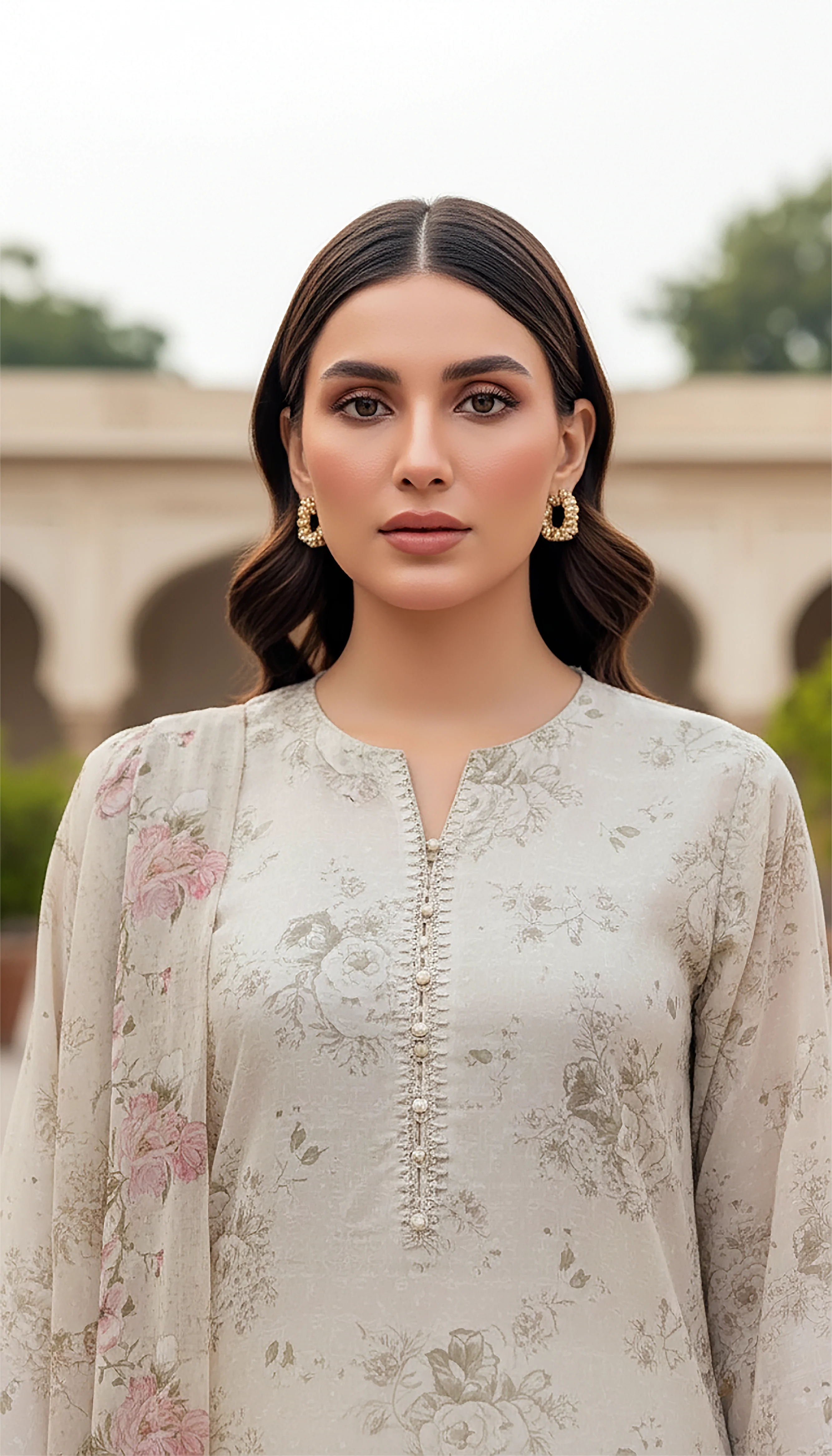 03 PIECE UNSTITCHED PRINTED EMBROIDERED KOMAL LAWN