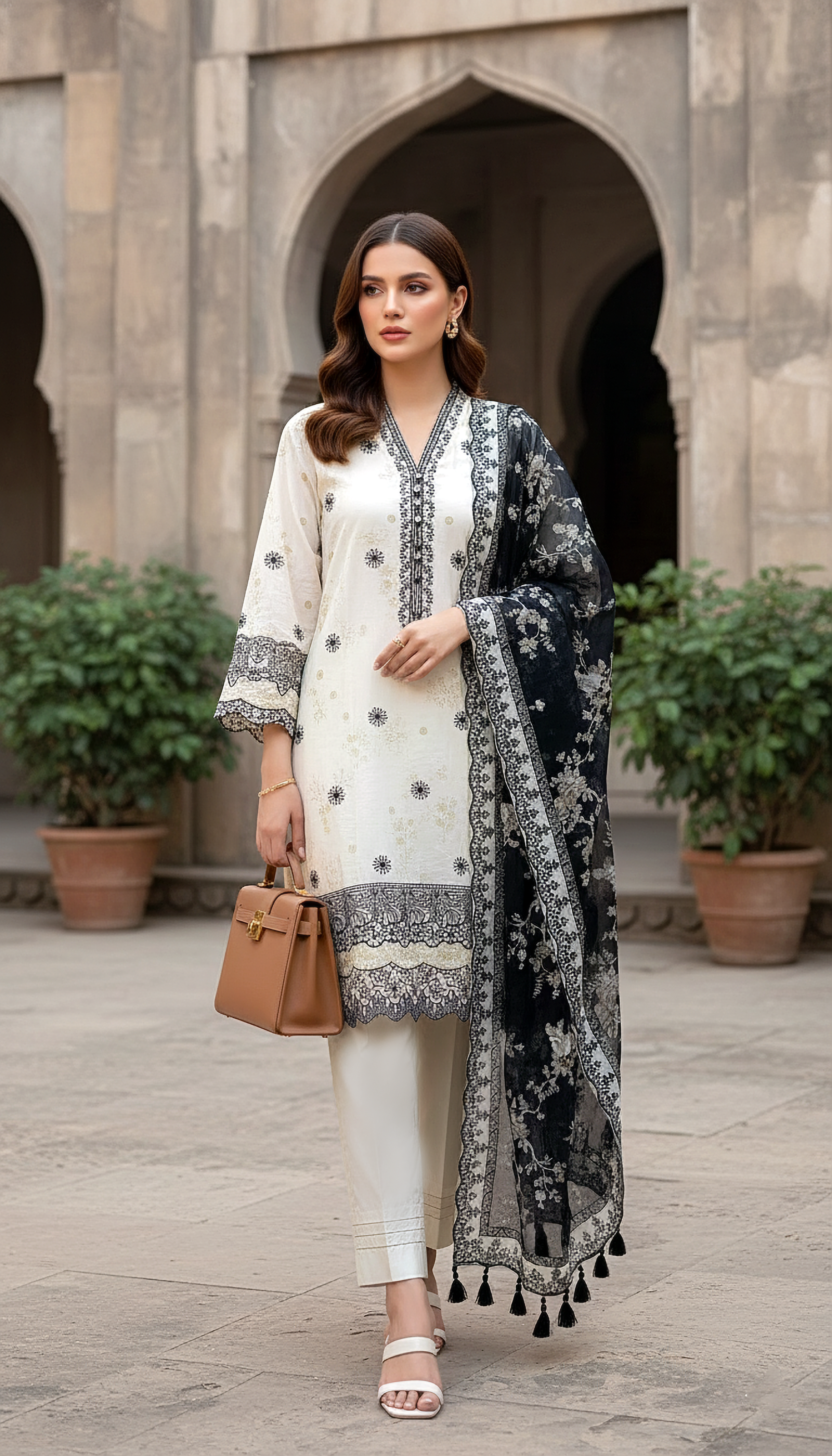 03 PIECE UNSTITCHED PRINTED EMBROIDERED KOMAL LAWN