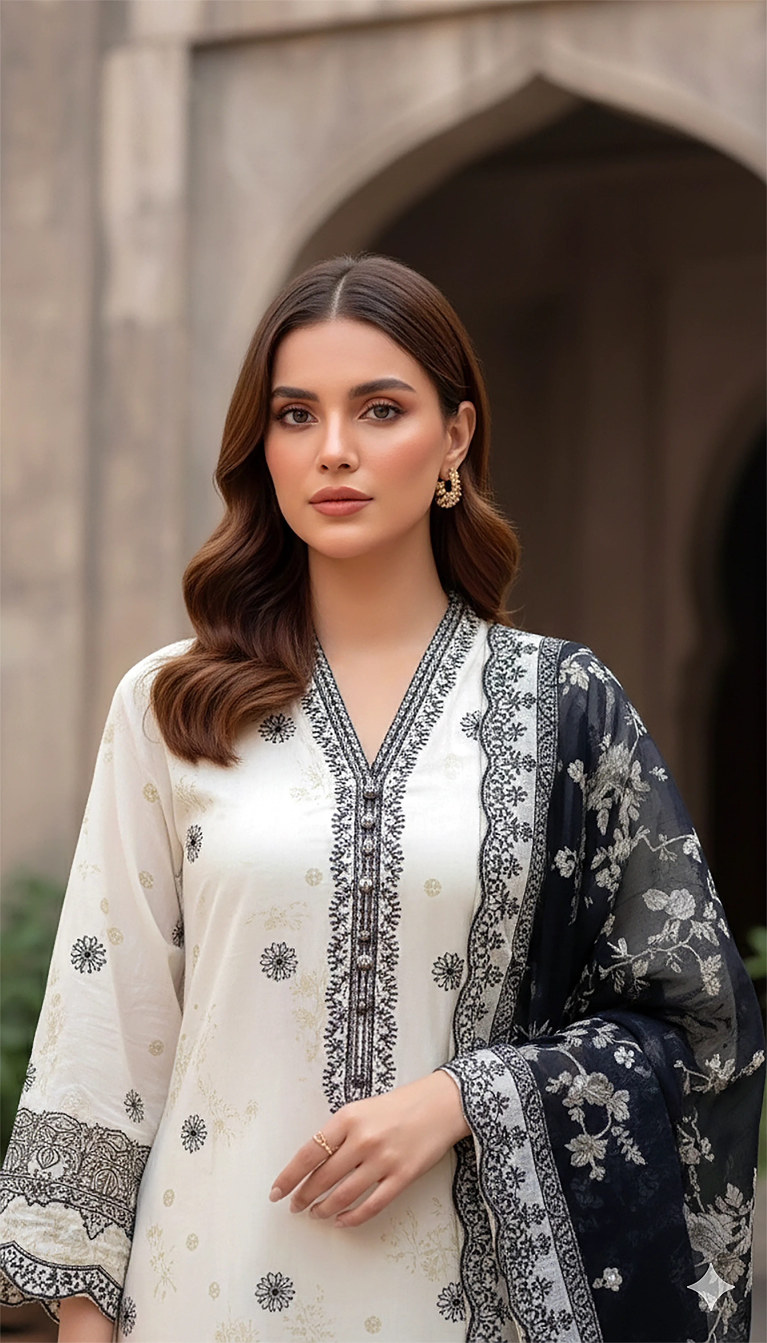03 PIECE UNSTITCHED PRINTED EMBROIDERED KOMAL LAWN