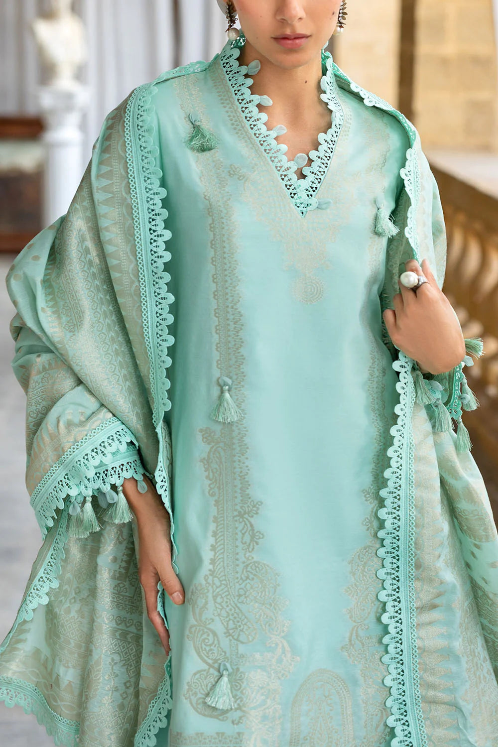 3 Piece Jacquard Suit With Dupatta FE-52021