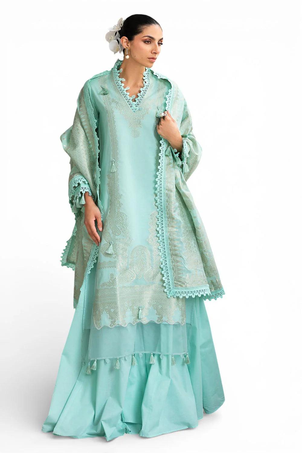 3 Piece Jacquard Suit With Dupatta FE-52021