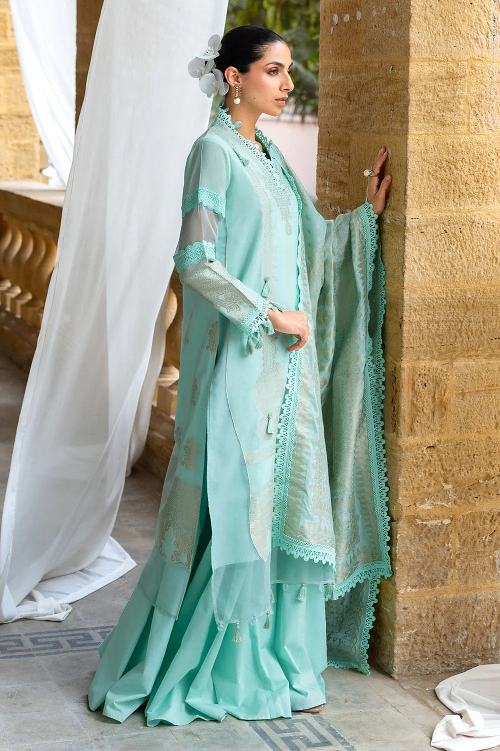 3 Piece Jacquard Suit With Dupatta FE-52021