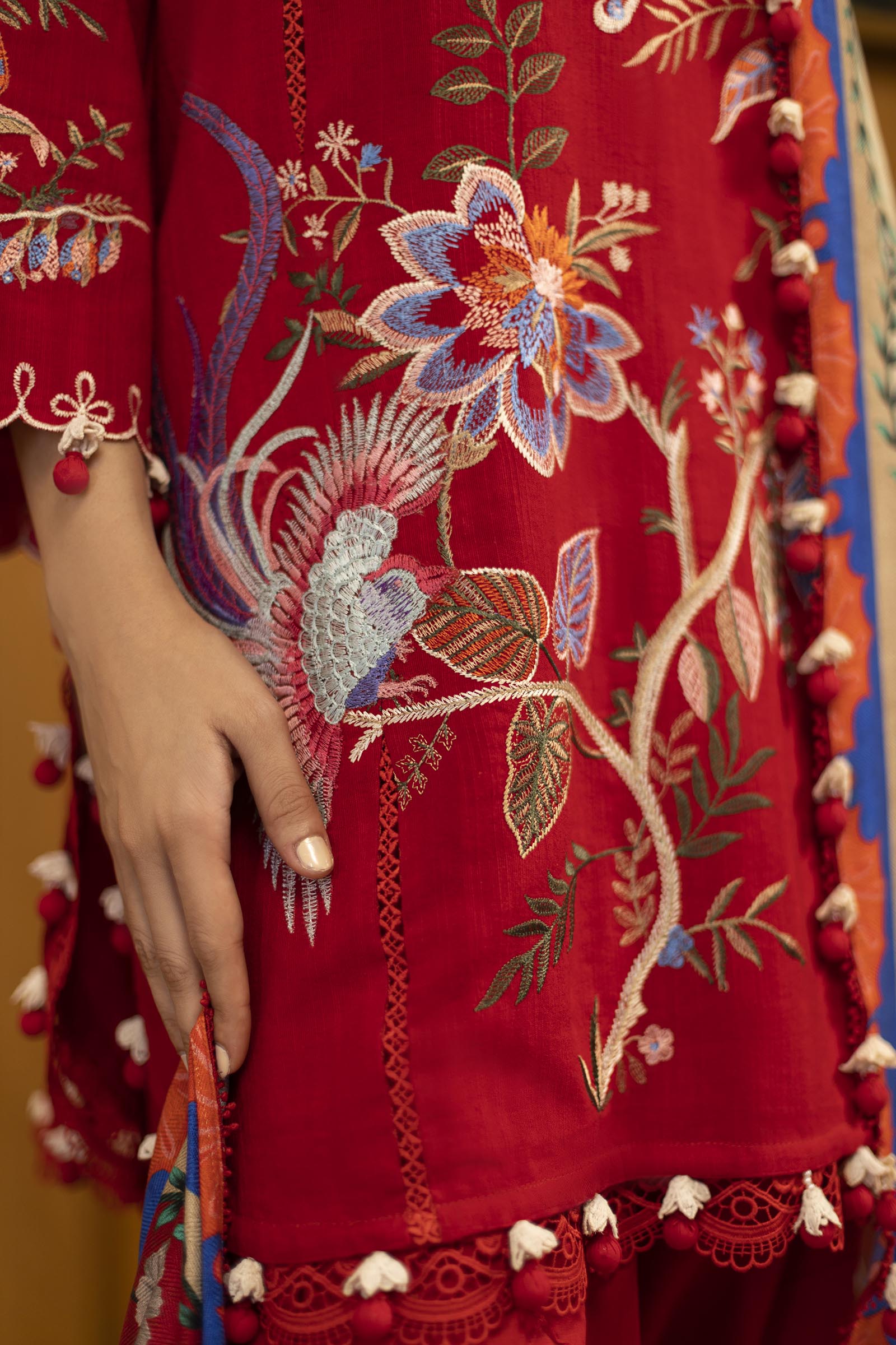 Unstitched Linen Muzlin 3 Piece Suit